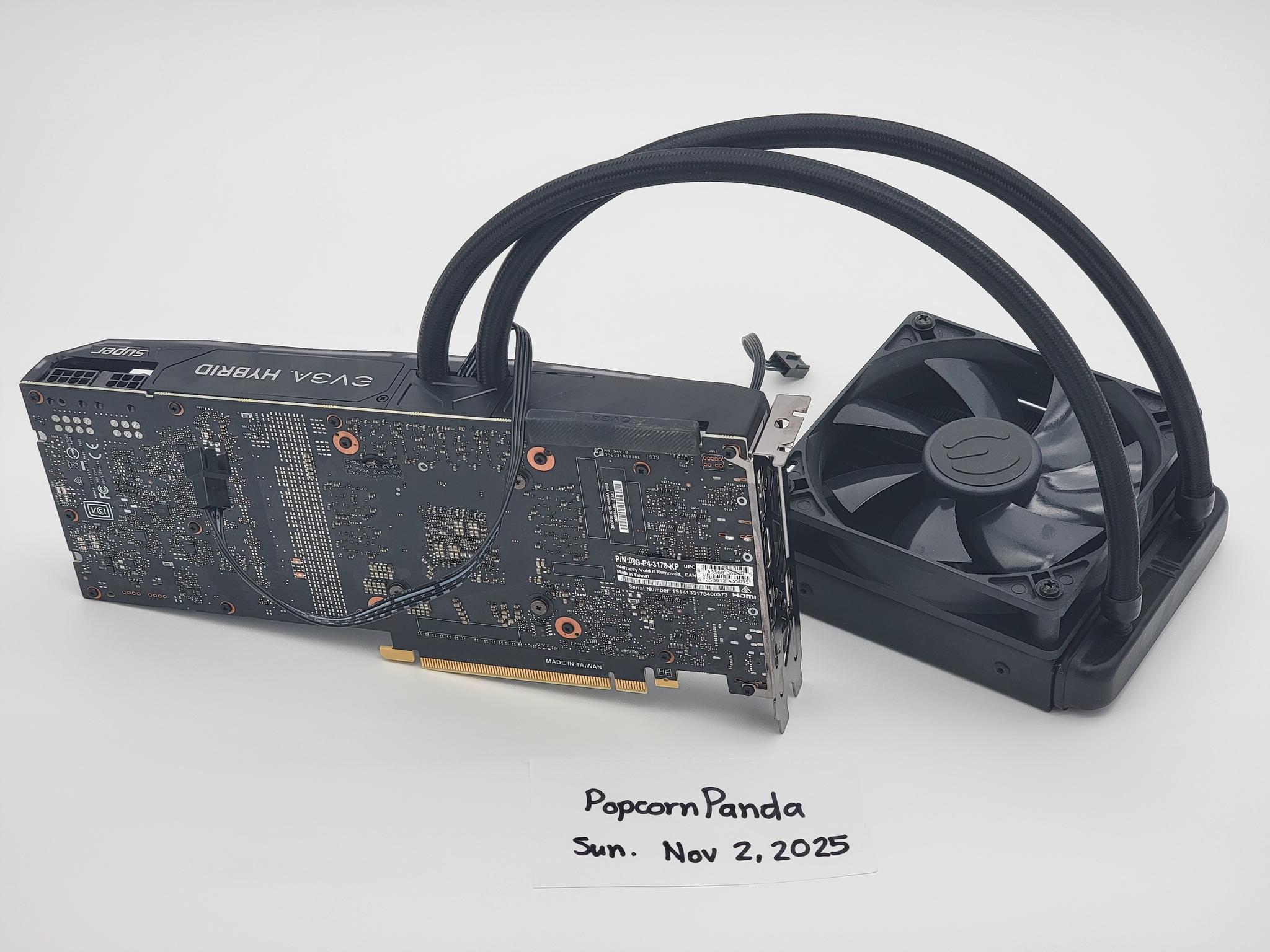 Used EVGA RTX 2070 Super XC Hybrid Water Cooled Graphics Card