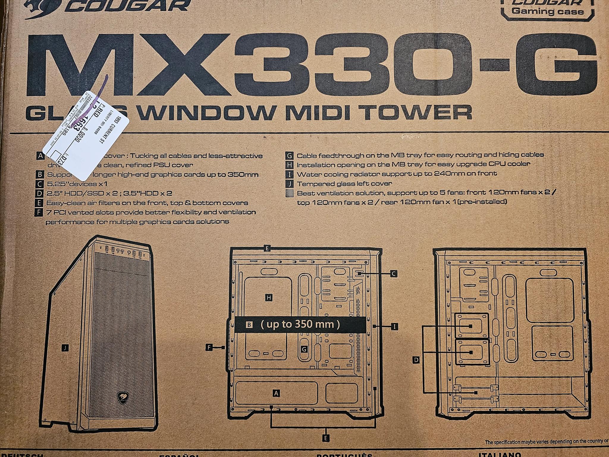 Cougar Glass Window Midi Tower