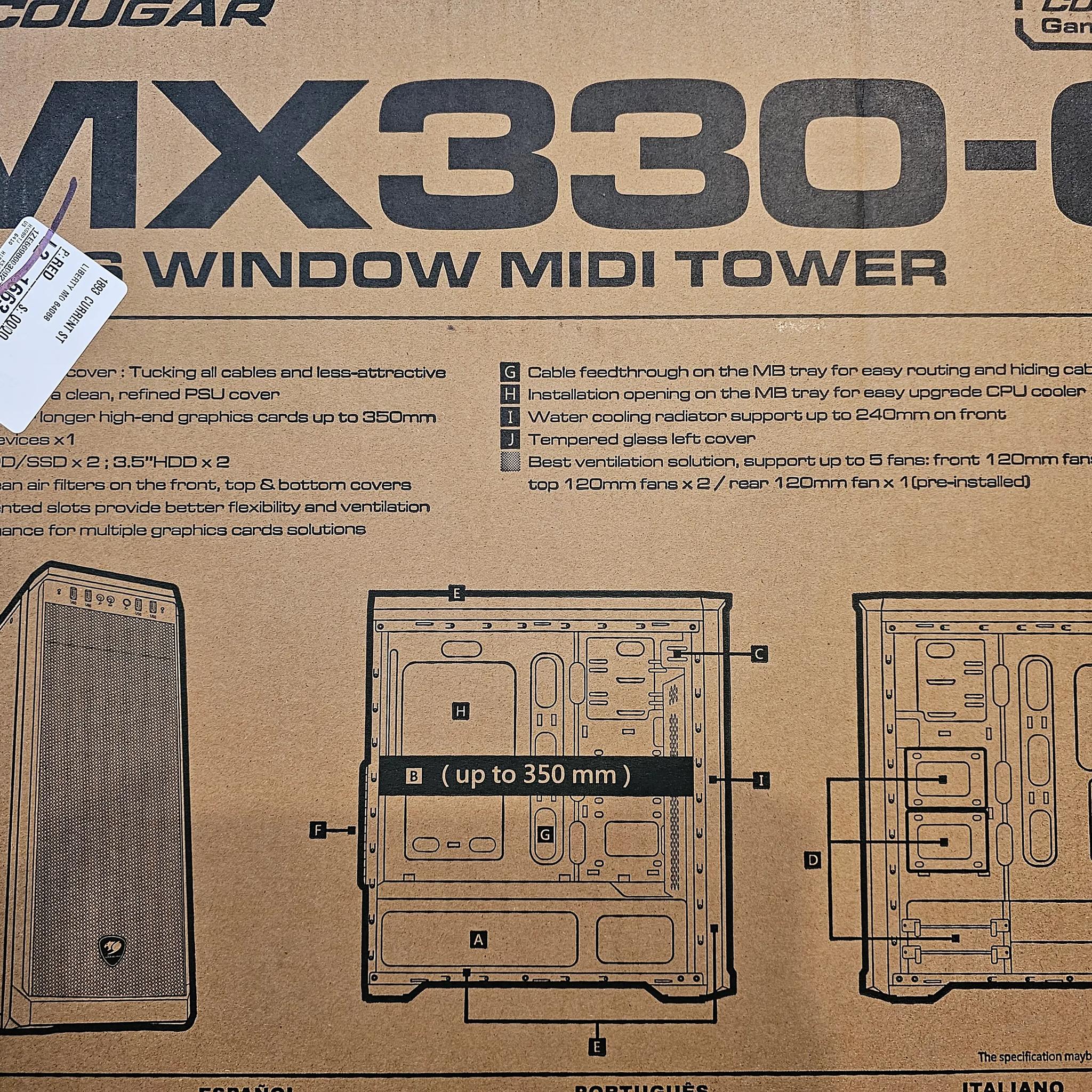 Cougar Glass Window Midi Tower