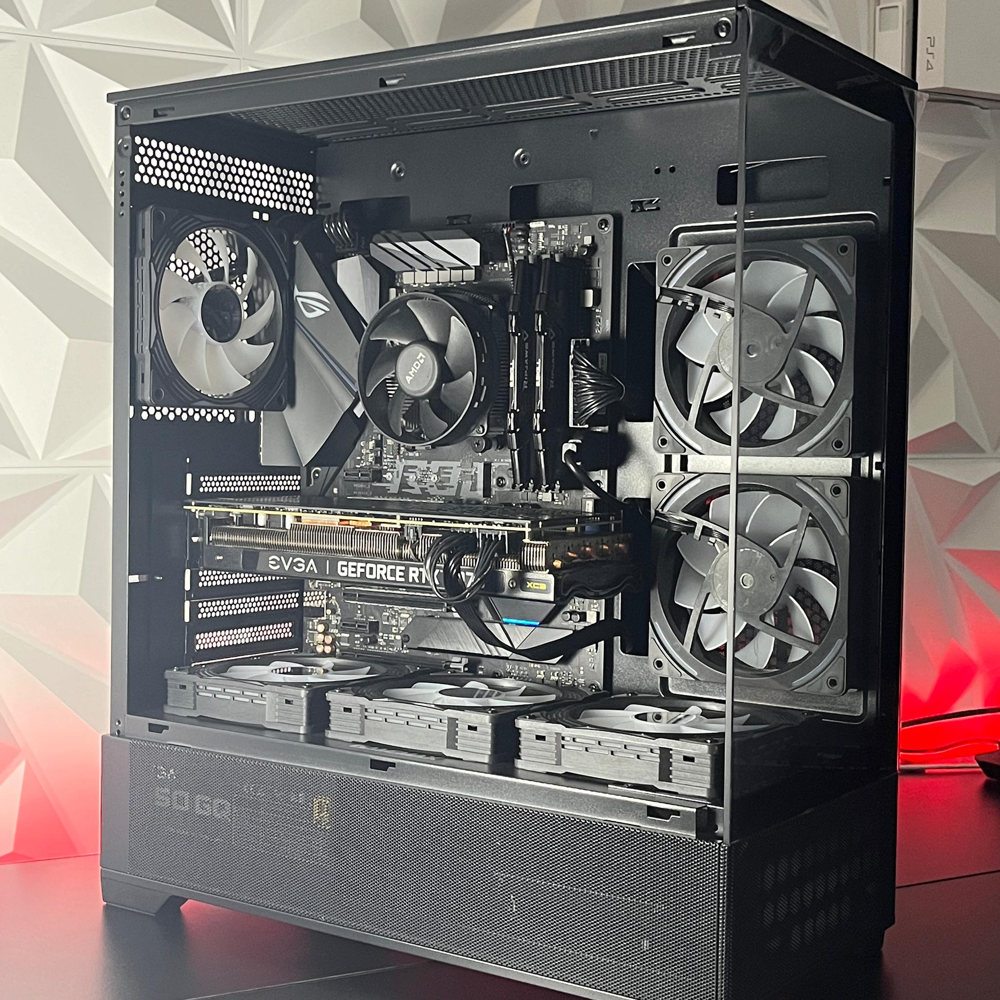RTX 3070 XC3 8GB, Ryzen 5 5600X, 16GB 3200MHz | Black RGB Gaming Computer/PC