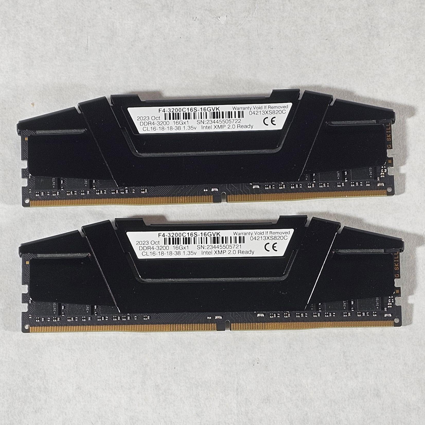 32GB DDR4 (2x16GB) CL16 3200MT/s G.SKILL RIPJAWS