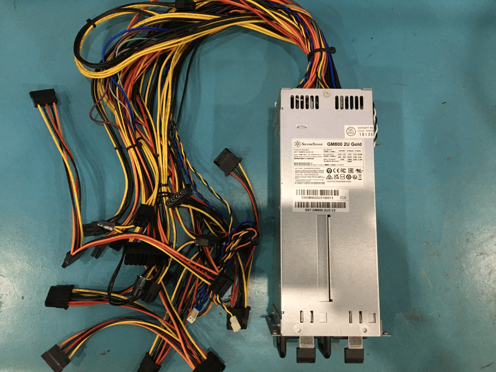 SilverStone GM800 2U 800W 80 Plus Gold Redundant Server PSU SST-GM800-2UG