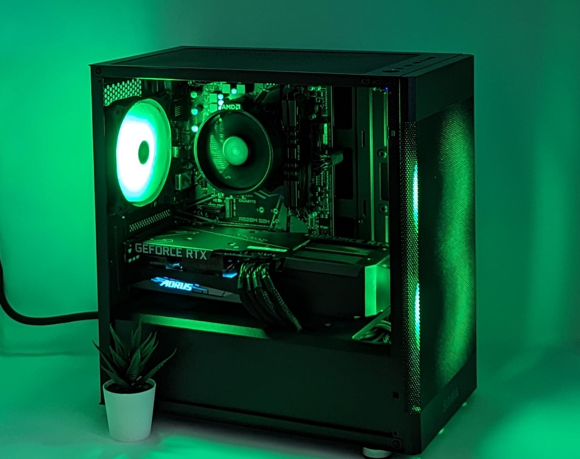 Sleek RTX Whisperer | Nvidia RTX 3060 | Ryzen 5 5500 | 16gb RAM | MSI M461 1TB Gen 4 NVMe SSD
