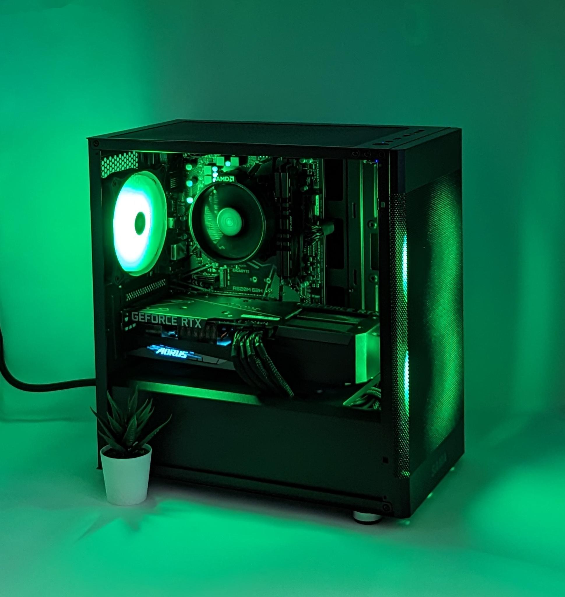 Sleek RTX Whisperer | Nvidia RTX 3060 | Ryzen 5 5500 | 16gb RAM | MSI M461 1TB Gen 4 NVMe SSD
