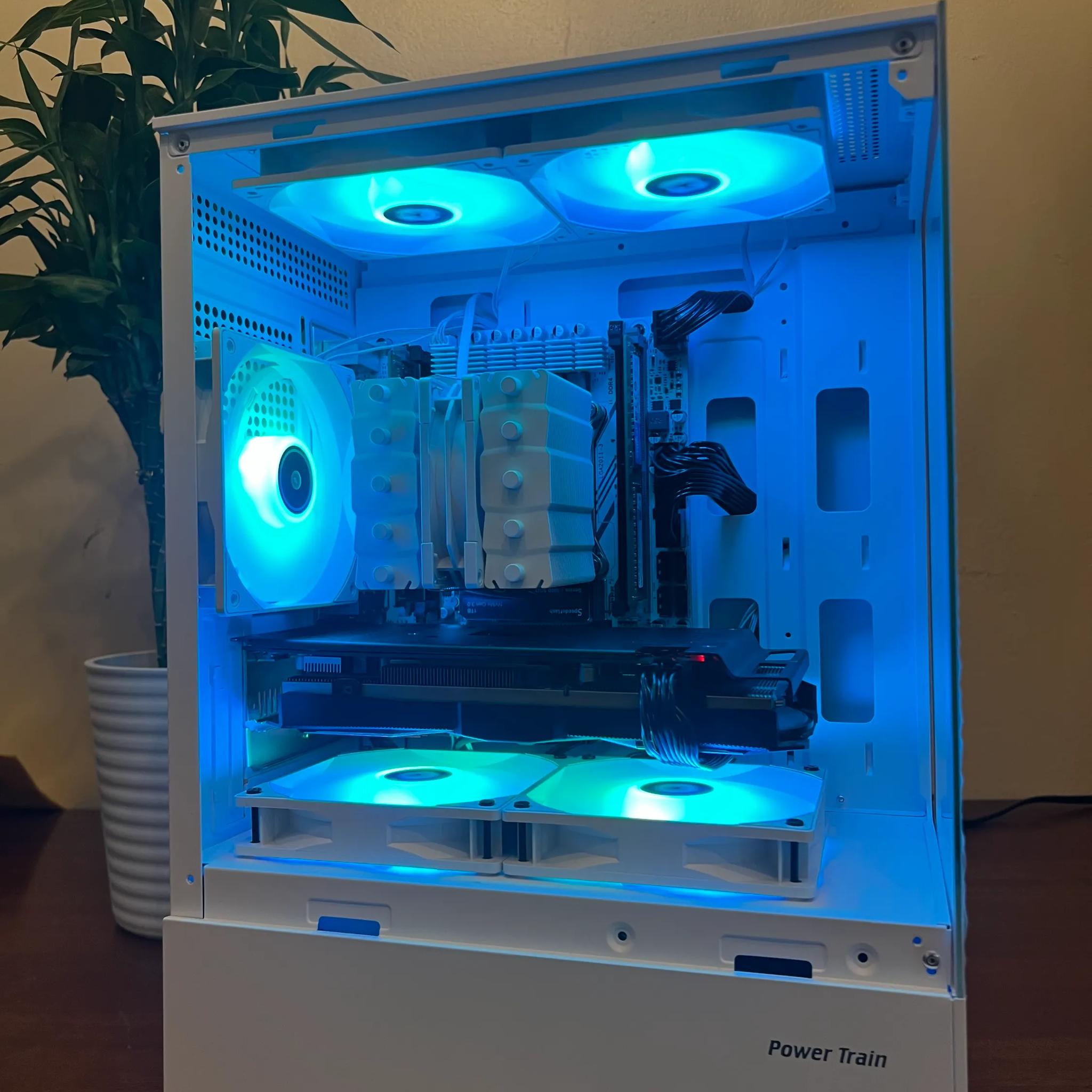 Intel 10 Core White Gaming PC RX 580 1tb SSD 16GB RAM WIFi WINDOWS 11 Pro