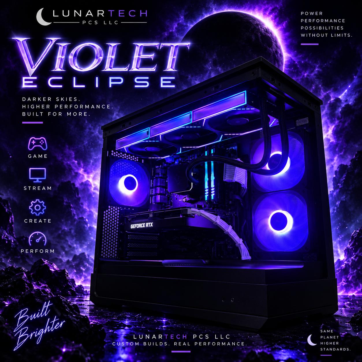 🟣"Voiolet Eclipse"⚫️| 1440p Gaming | RTX 3060 Ti | Ryzen 7 5700G | 16GB Ram | 1TB SSD
