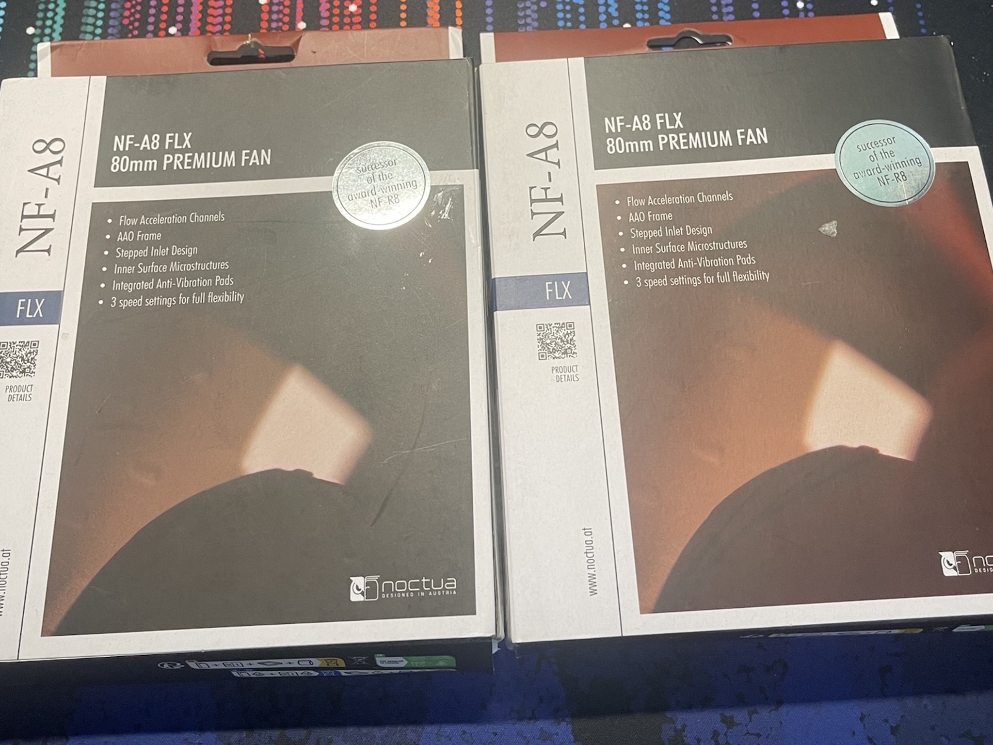 Pair (2x) Noctua NF-A8 FLX 80mm Premium - Open Boxes