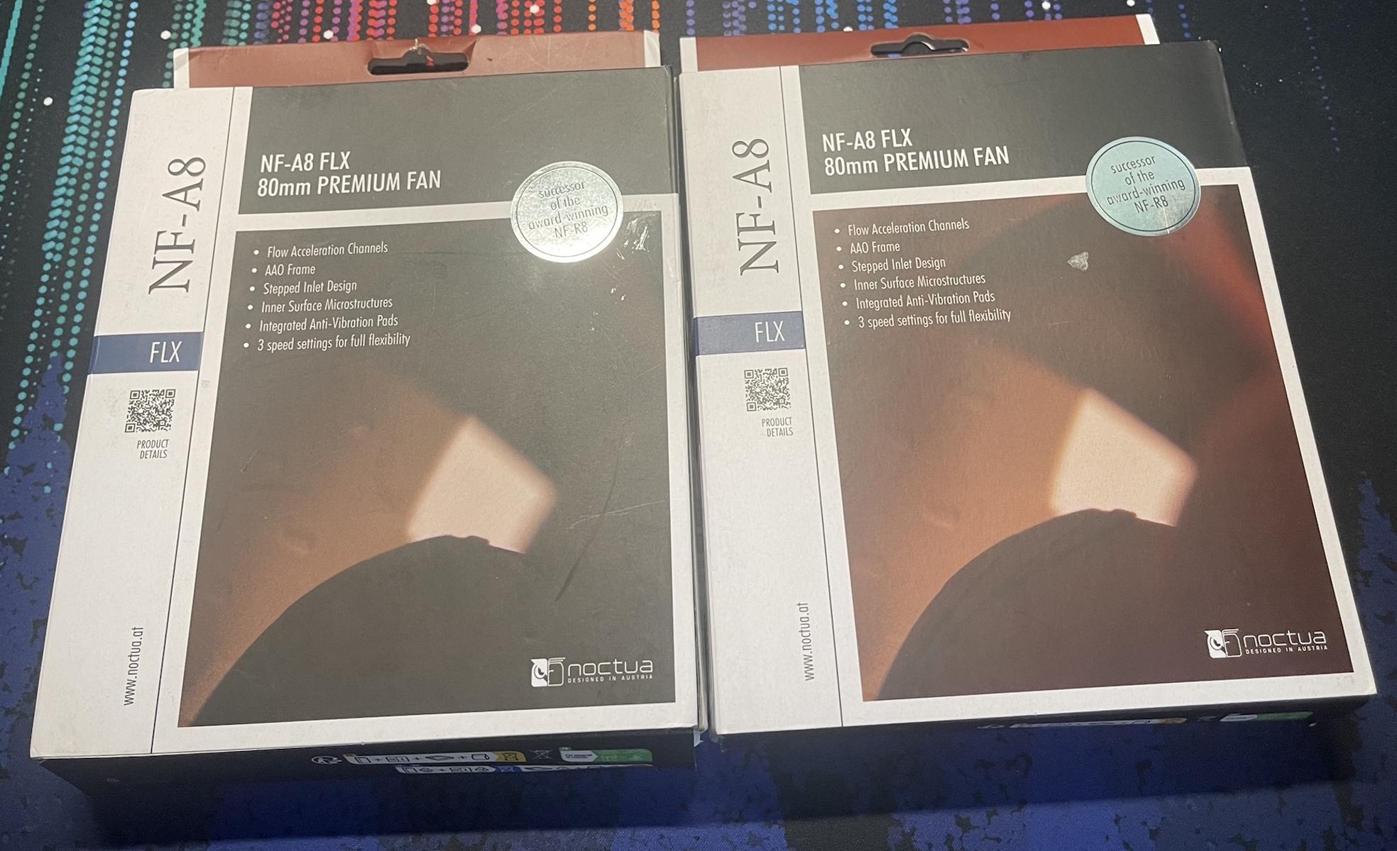 Pair (2x) Noctua NF-A8 FLX 80mm Premium - Open Boxes