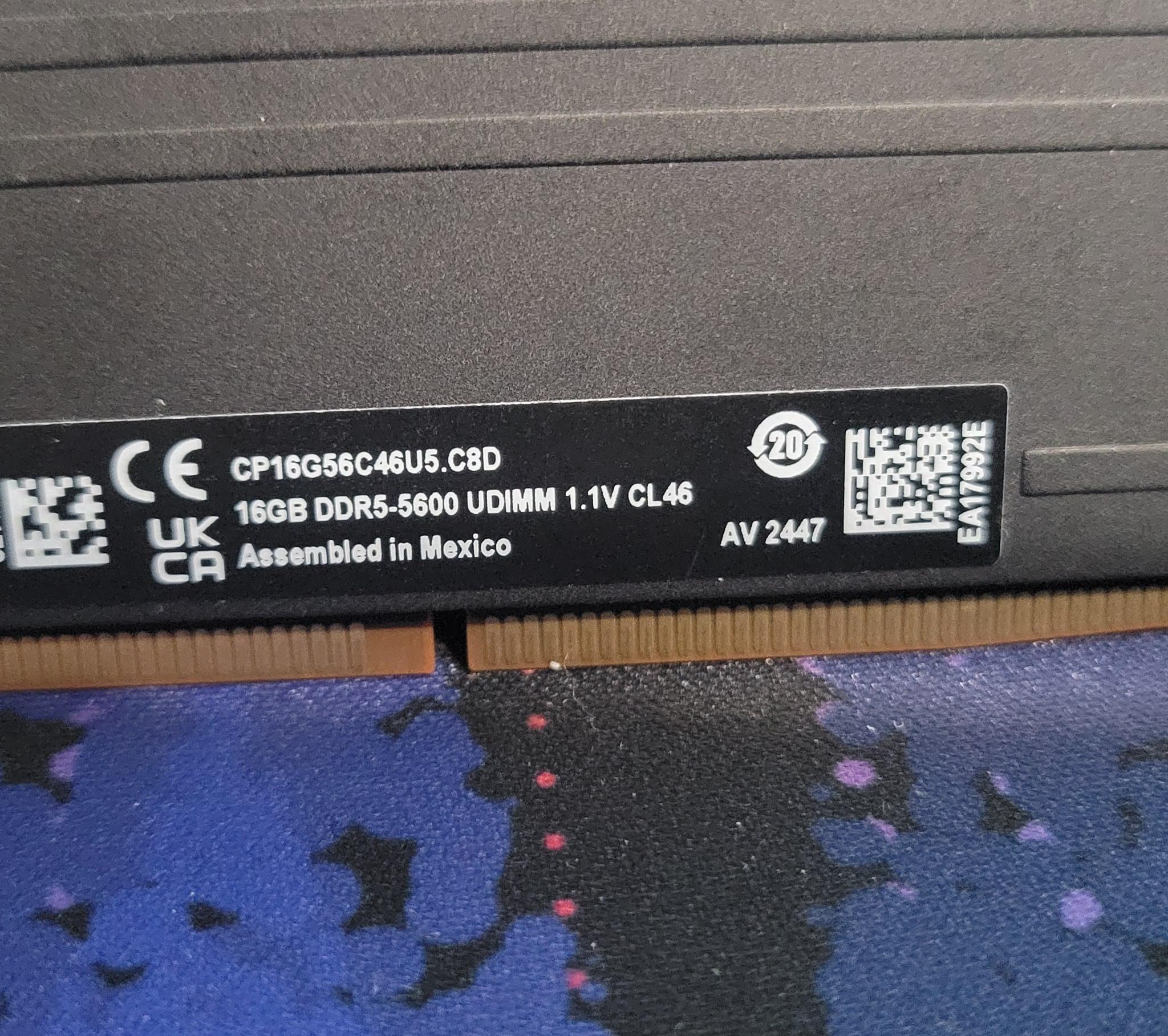 Crucial Pro 32GB DDR5 RAM Kit (2x16GB) 5600MHz XMP/EXPO (No Box)