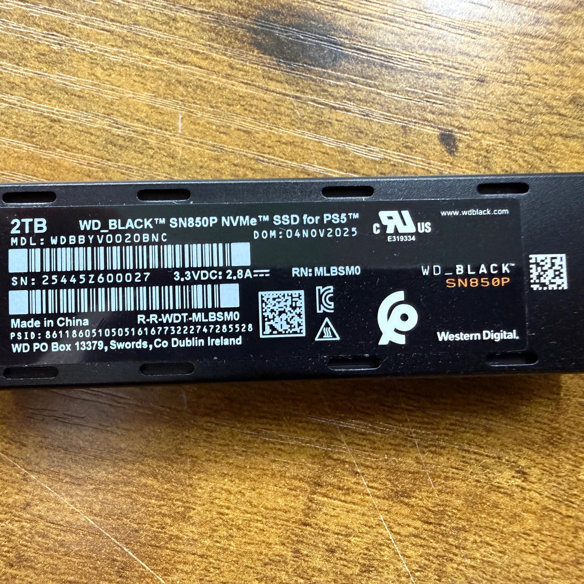 WD_Black 2TB SN850P (X) Gen4x4 NVMe SSD w/ Heatsink | Jawa