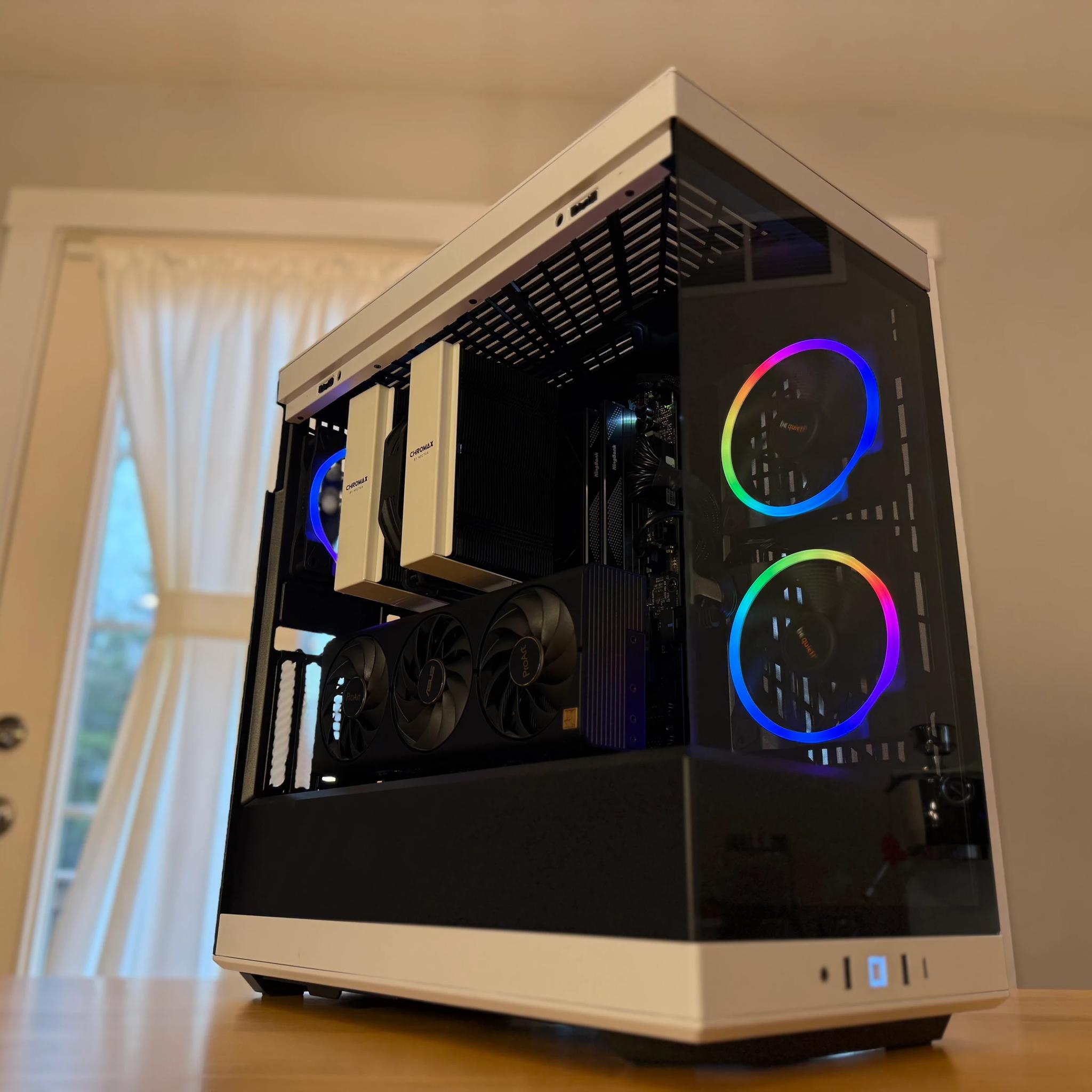 🫘🫨| RTX 4080, 7800x3d, 48gb DDR5, 2tb SSD, Proart GPU/Board, WiFi Equipped Silent Gaming PC