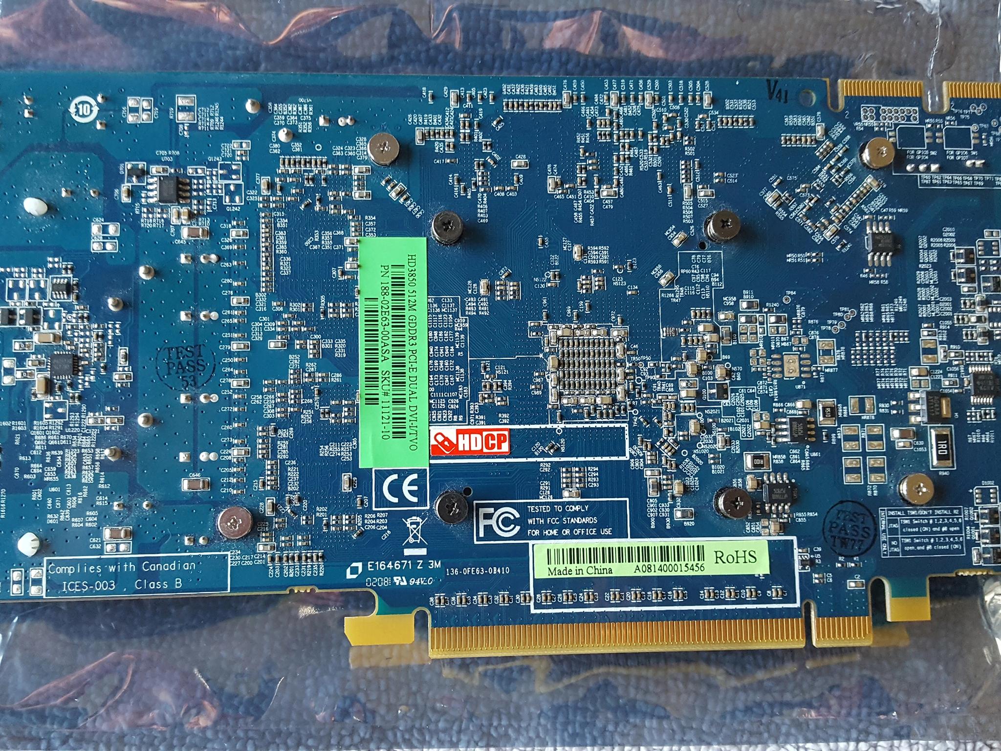 Sapphire Radeon HD 3850 512MB GDDR3, used w/ accessories