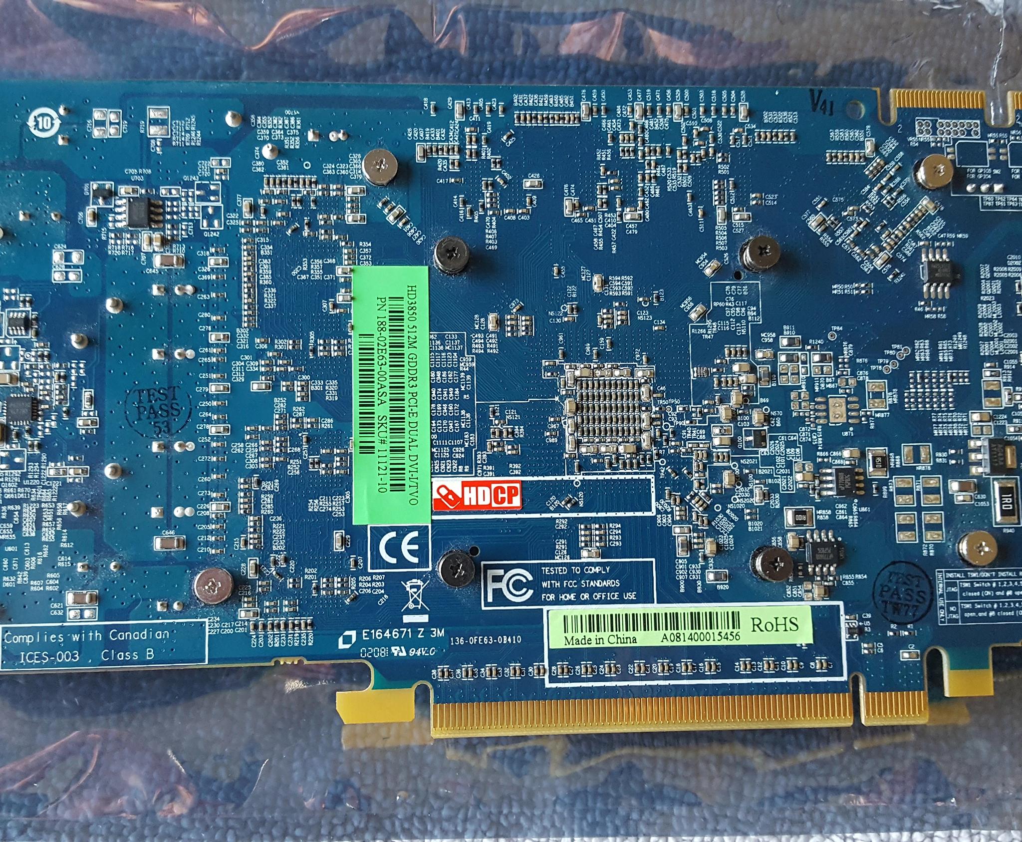Sapphire Radeon HD 3850 512MB GDDR3, used w/ accessories