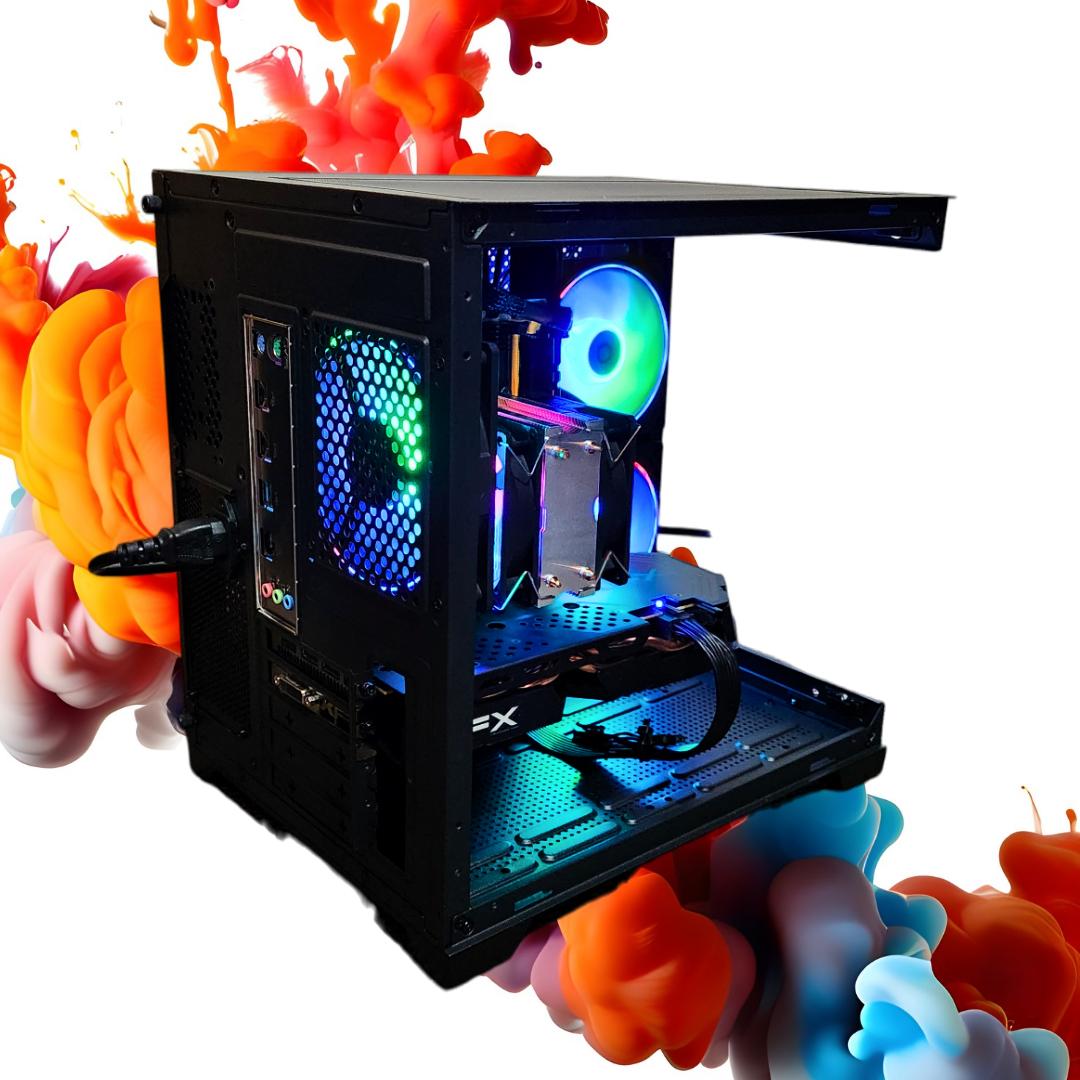 💡Luminance 🌜: RX 580 8GB | Xeon E5 2650 V4 | 16GB DDR4 RAM | 512GB SSD | 5 RGB Fans | Black RGB PC