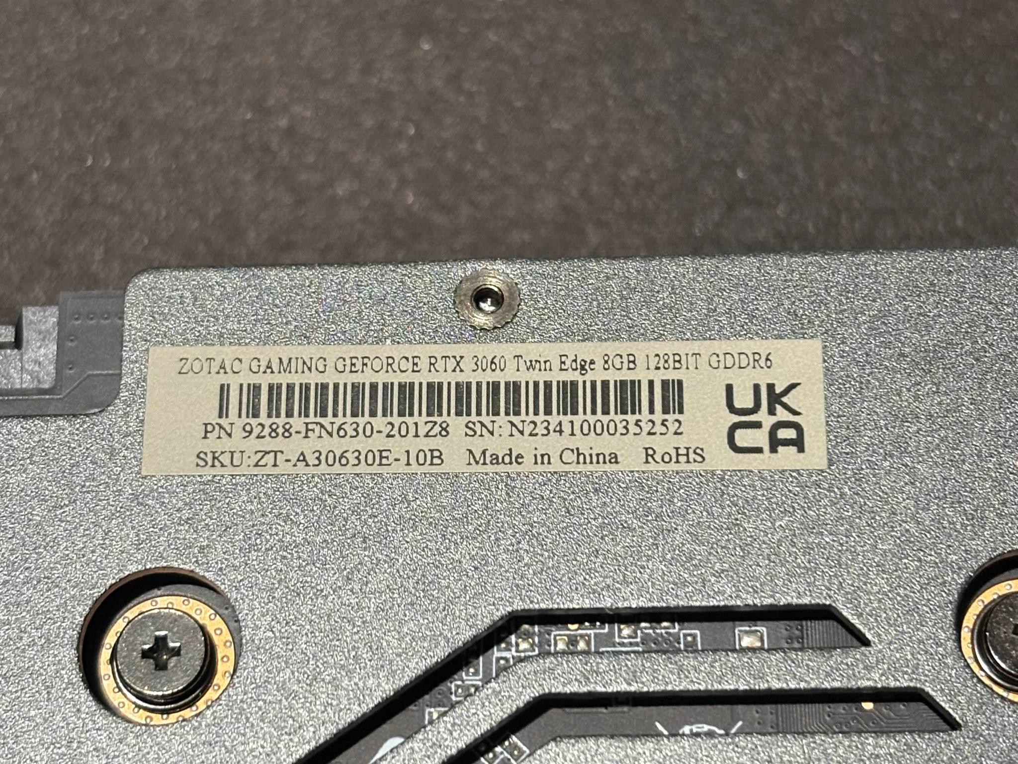 Zotac Gaming Geforce RTX 3060 Twin Edge 8GB