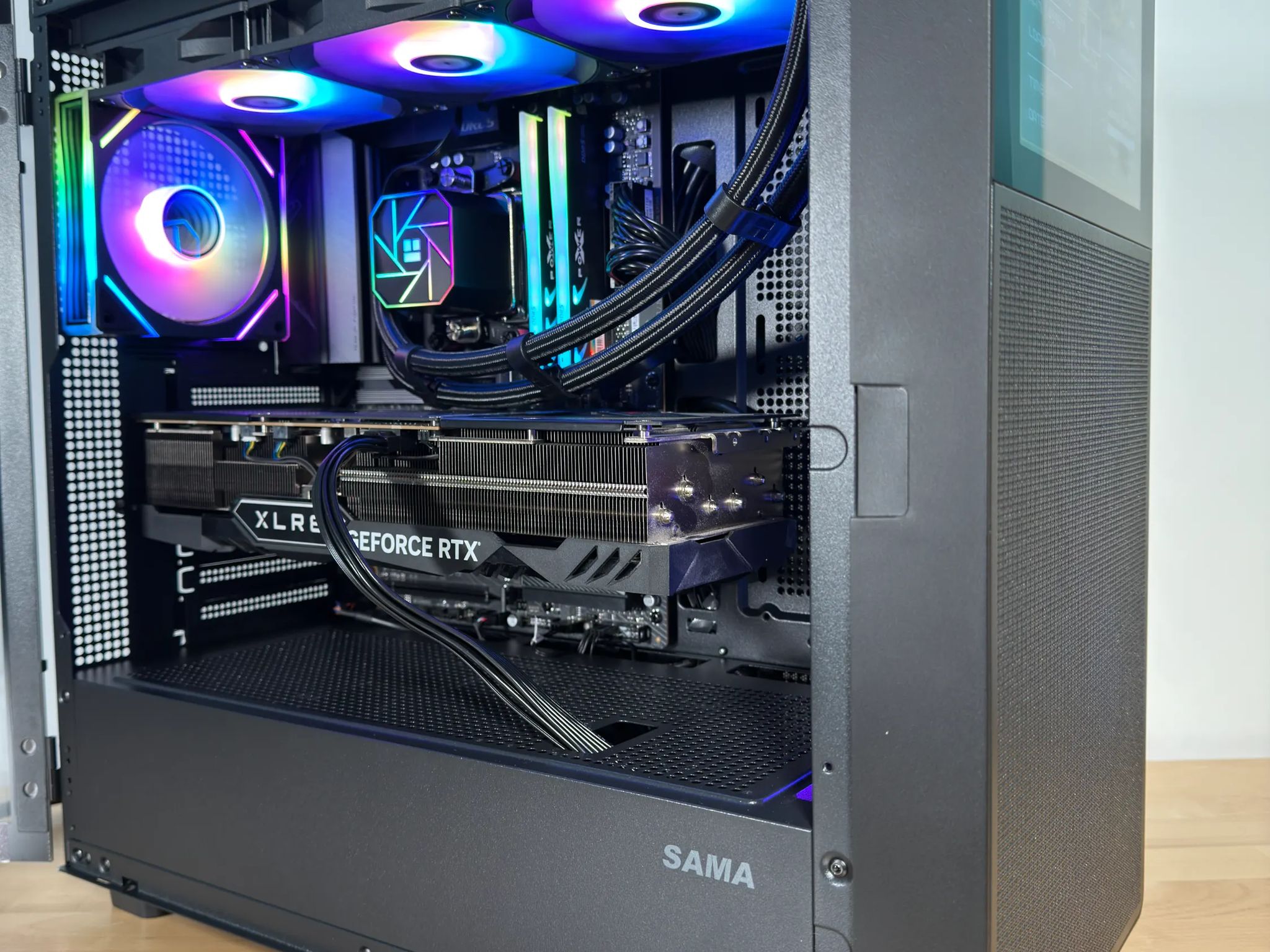 RTX 4080 Ryzen 9800X3D Gaming PC with Customizable Screen