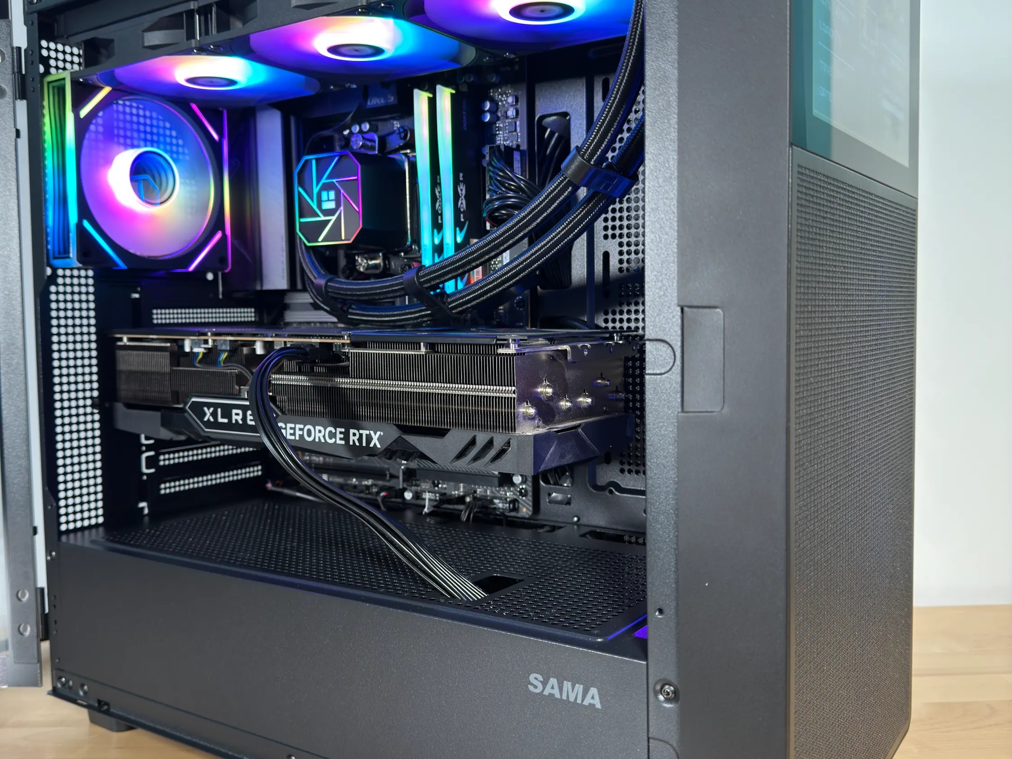 RTX 4080 Ryzen 9800X3D Gaming PC with Customizable Screen