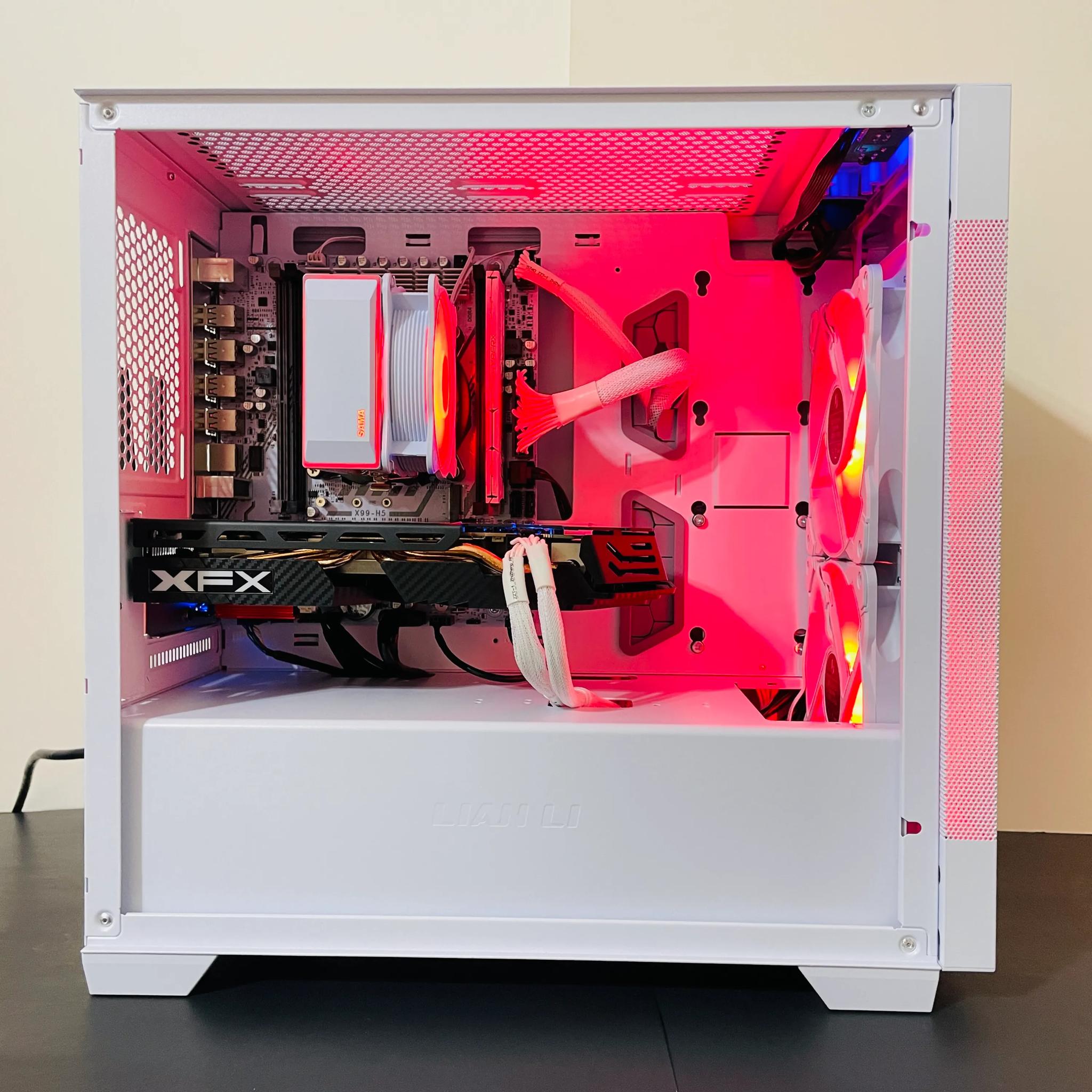 ⚡Great Value White Gaming PC - Intel Xeon 10-cores ● 16GB RAM ● 512GB SSD ● Wi-Fi ● AMD RX 580 8GB
