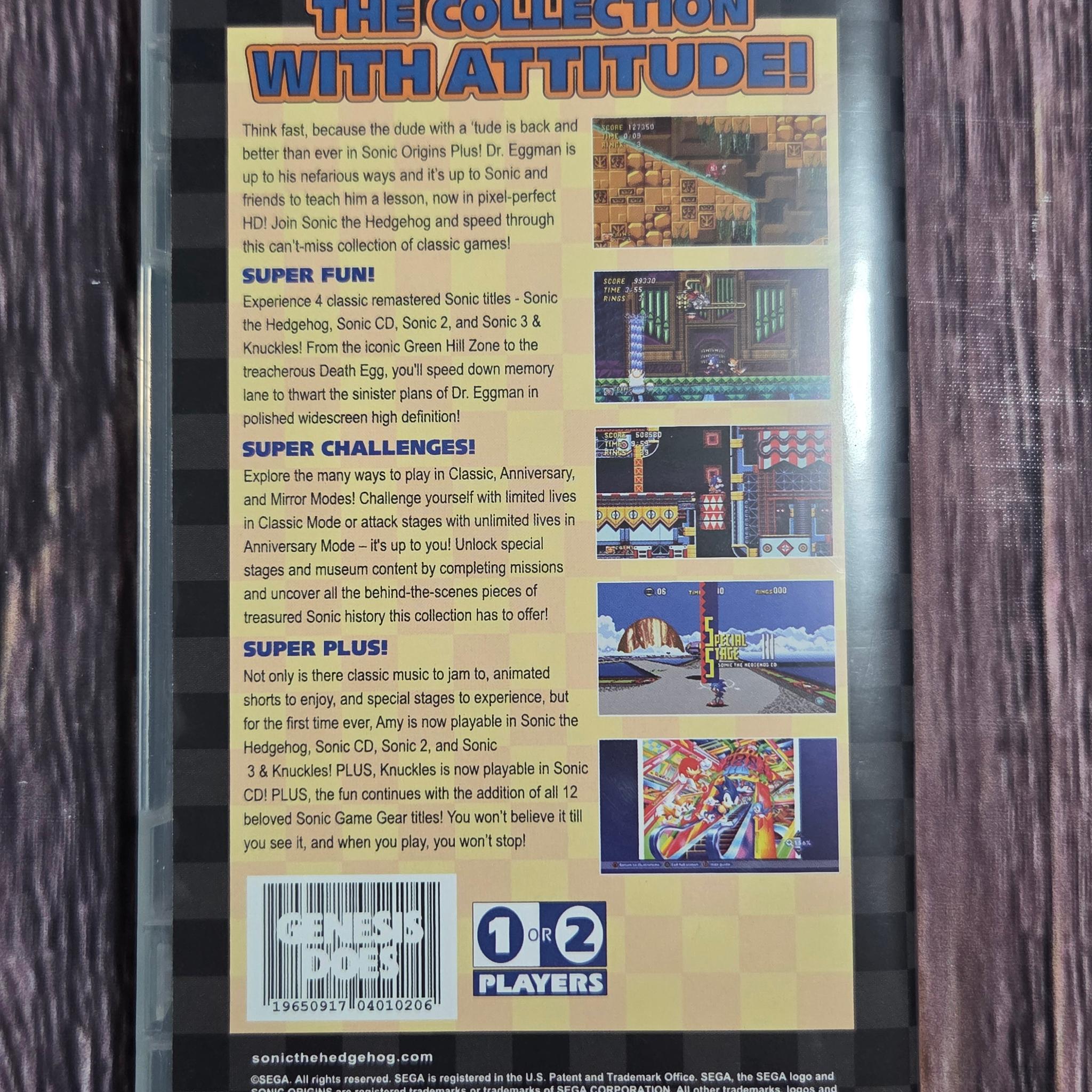 Sonic Origins Plus Nintendo Switch