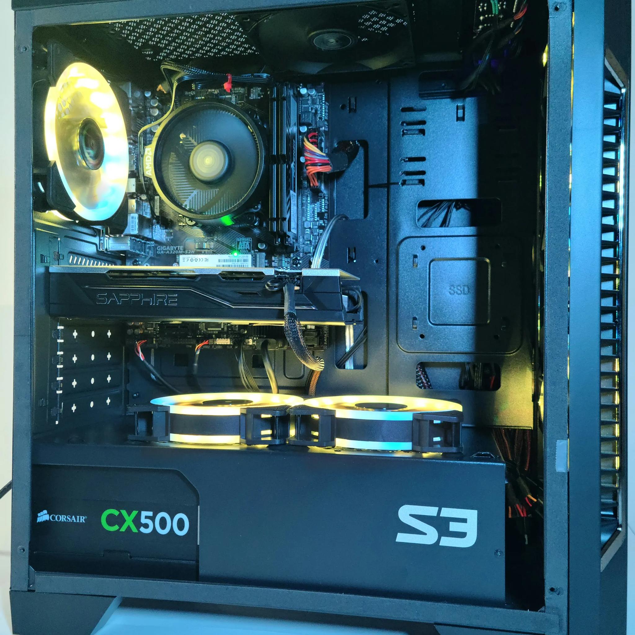 Z90 Gaming PC Radeon Custom Windows 11 1000GB AMD Desktop RGB controlled!