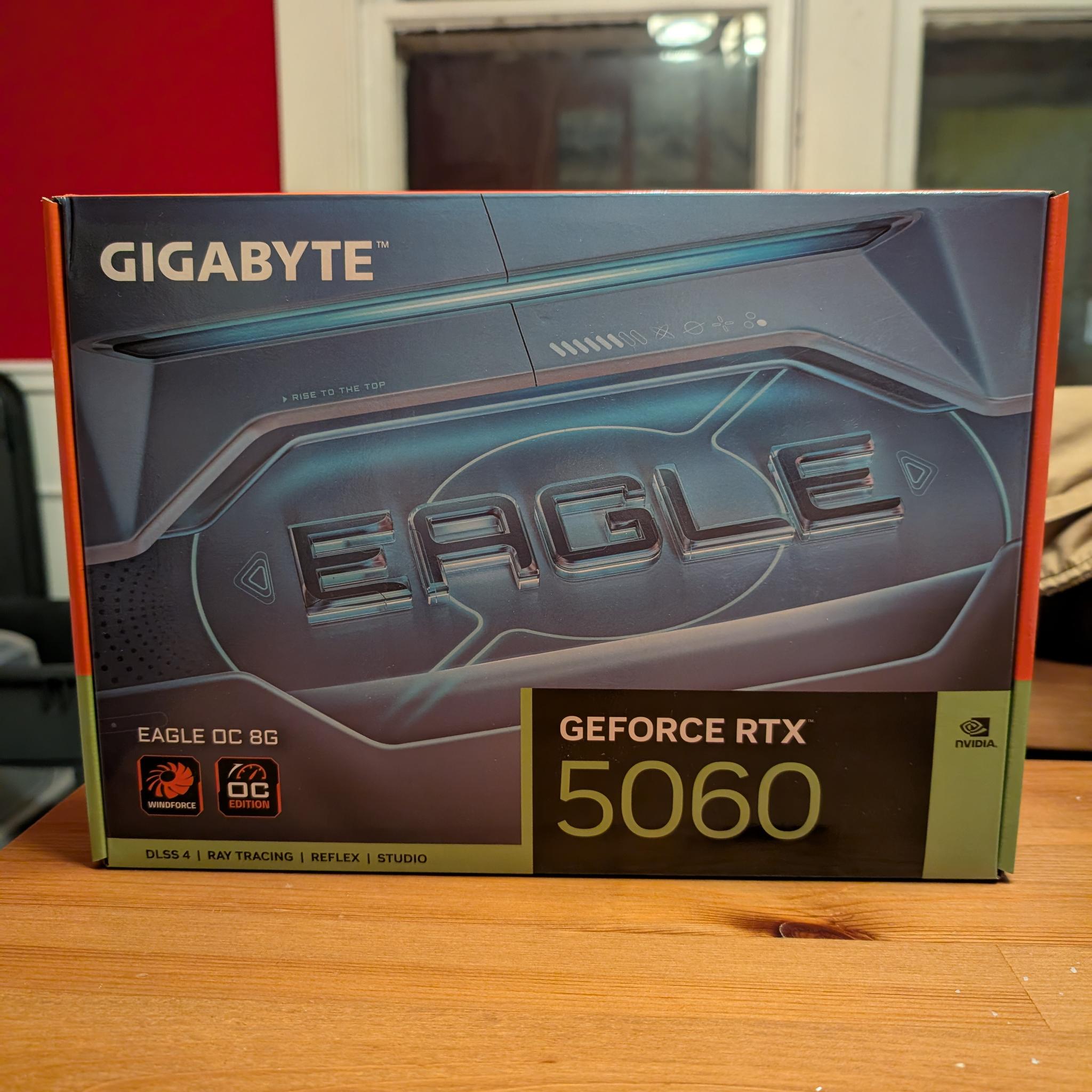 NEW GIGABYTE Eagle GeForce RTX 5060 8GB OC GDDR7 PCI Express 5.0 Graphics Card GV-N5060EAGLE OC-8GD