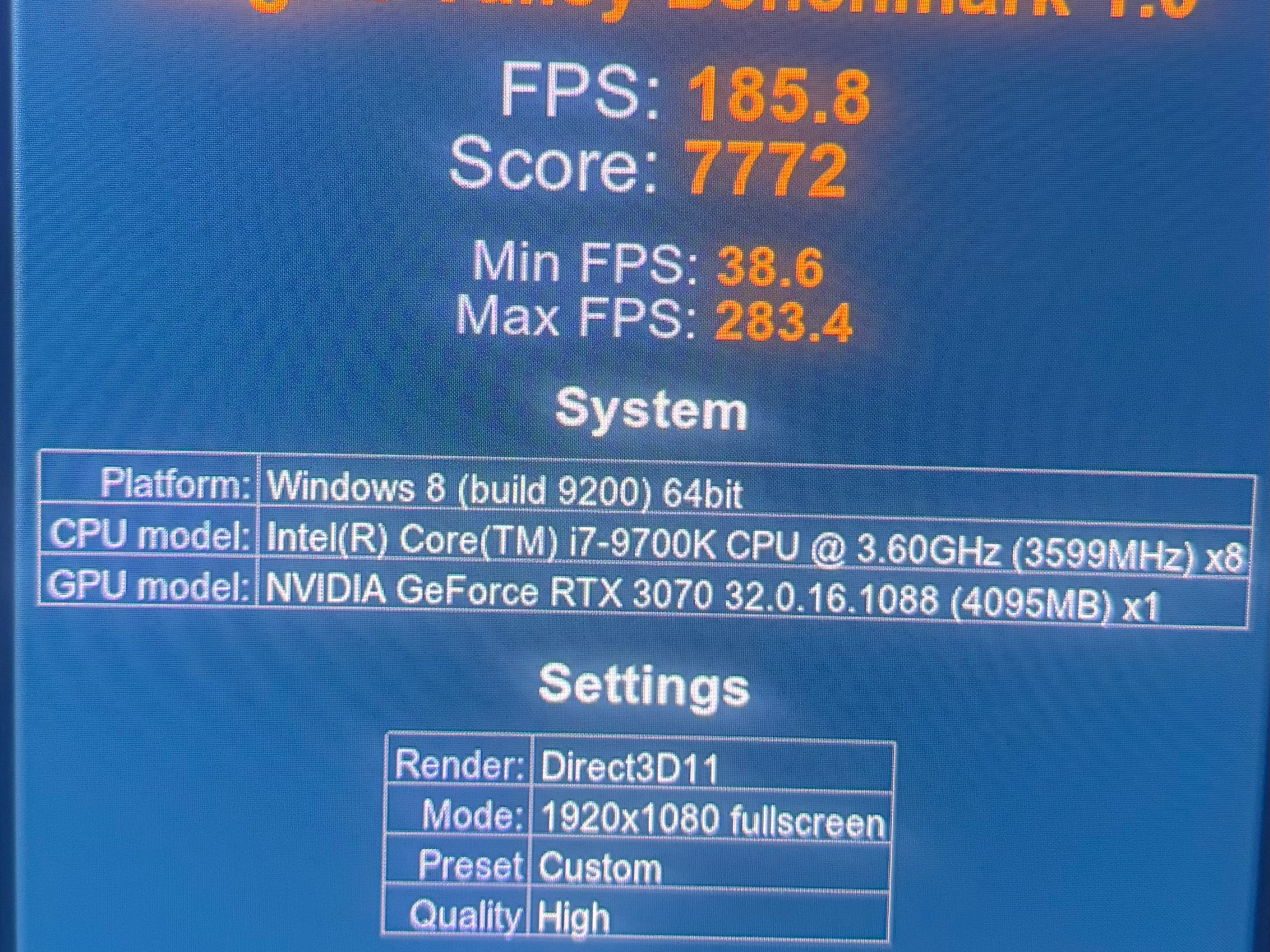 Gaming PC | RTX 3070 | Intel i7-9700k | 16GB Ram | 1TB NVME