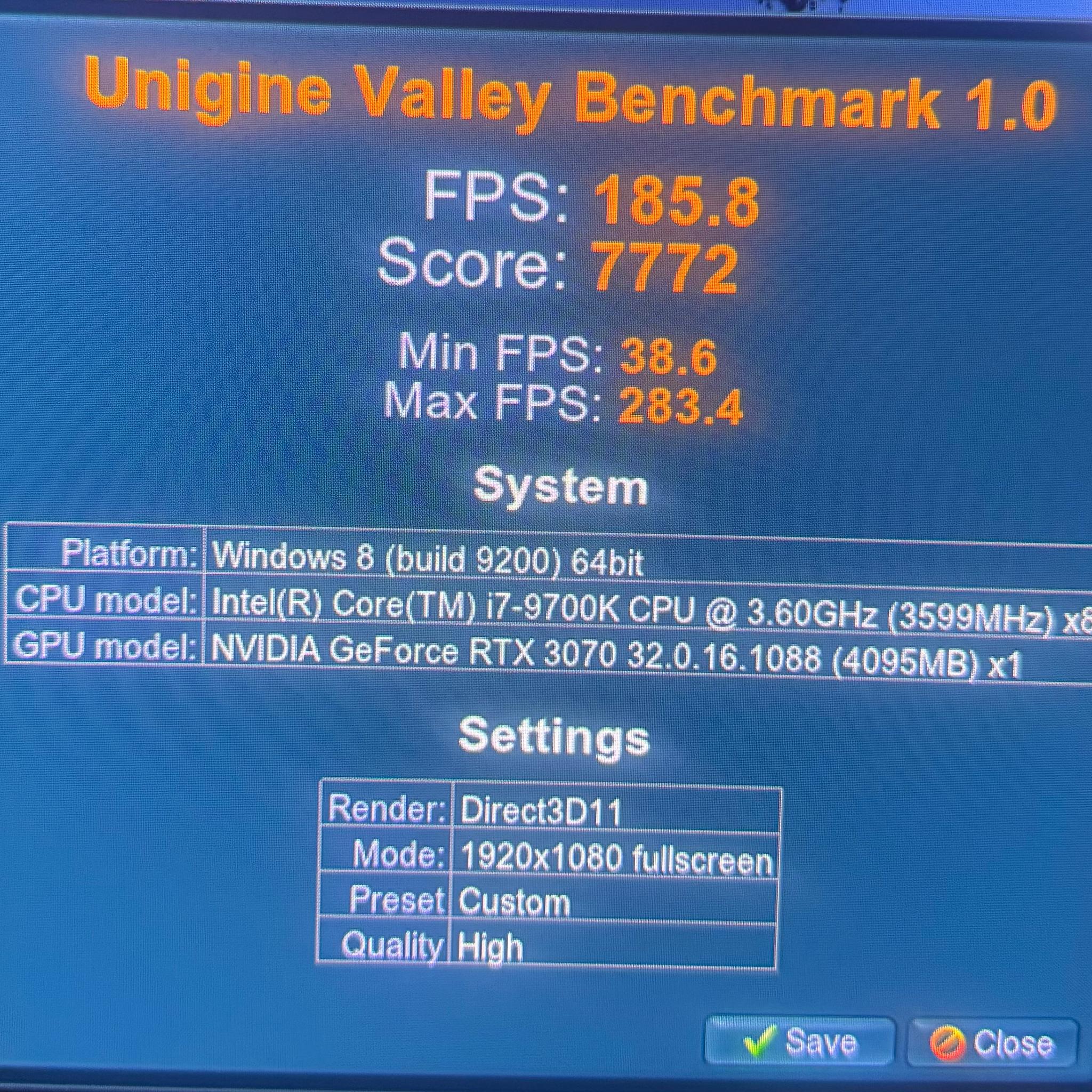 Gaming PC | RTX 3070 | Intel i7-9700k | 16GB Ram | 1TB NVME