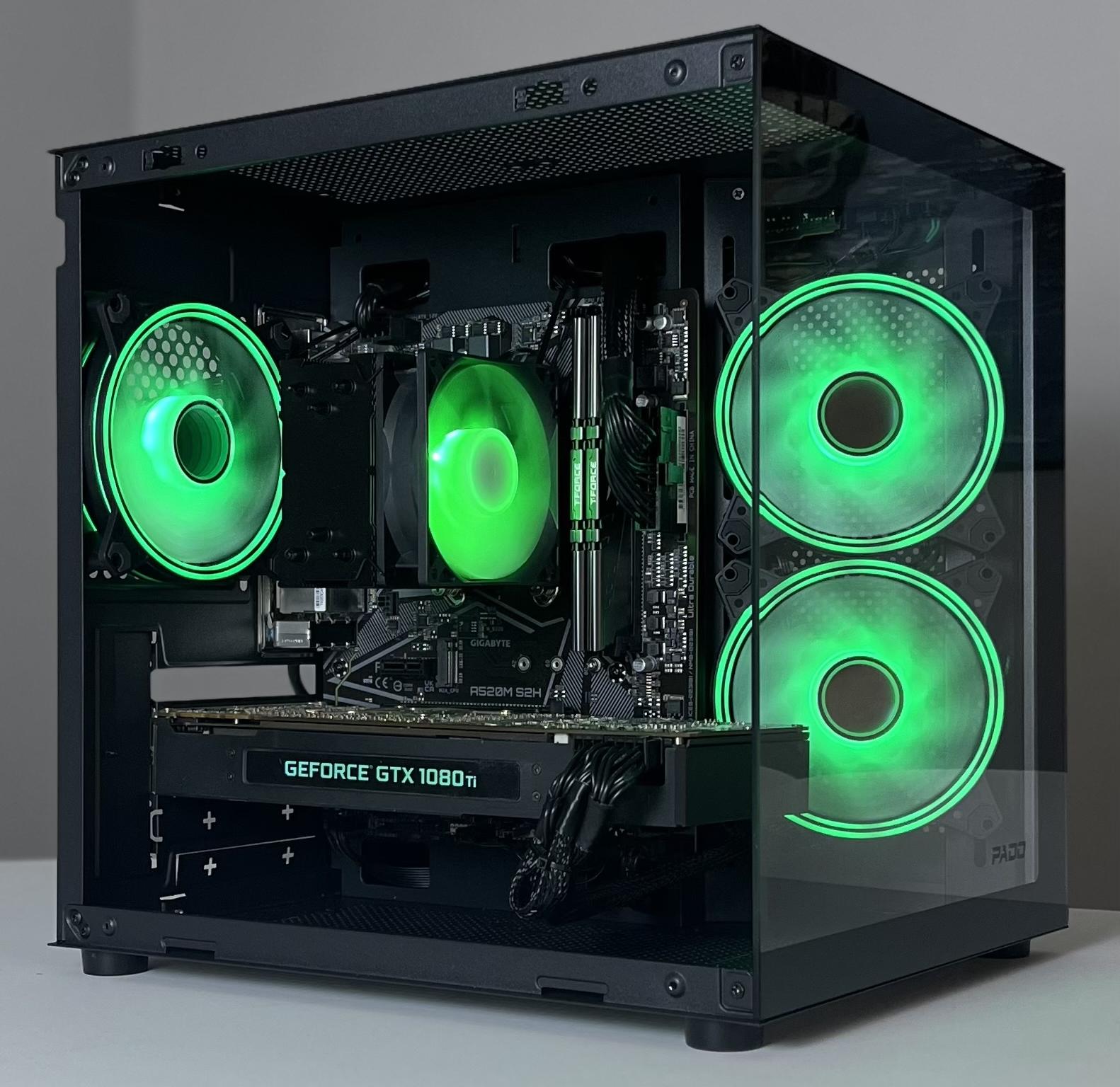 ▪️CLEAN LOOKING▪️💰 MAX PERFORMANCE 💰🟥RYZEN 5 5500🟥🟩 GTX 1080TI 🟩 GAMING PC