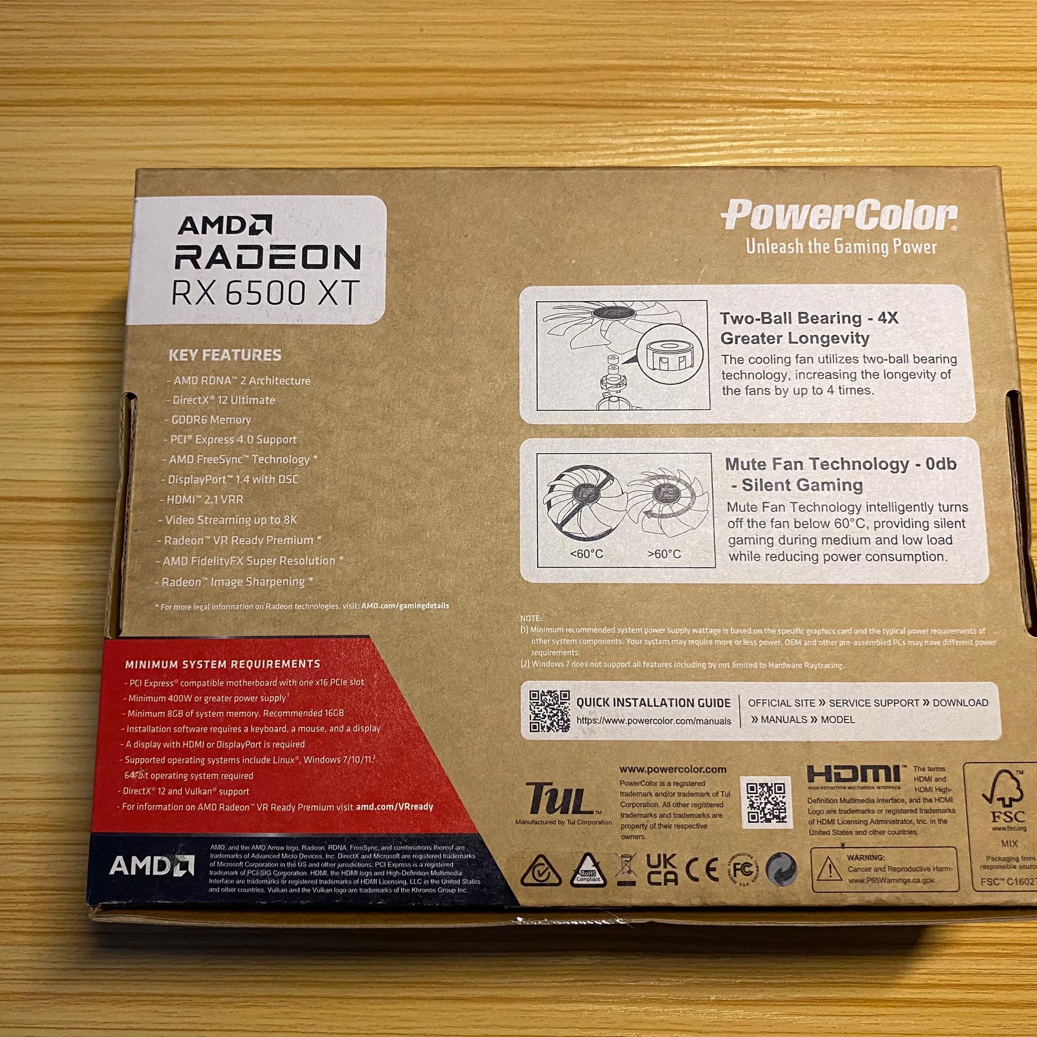 PowerColor AMD Radeon RX 6500 XT ITX