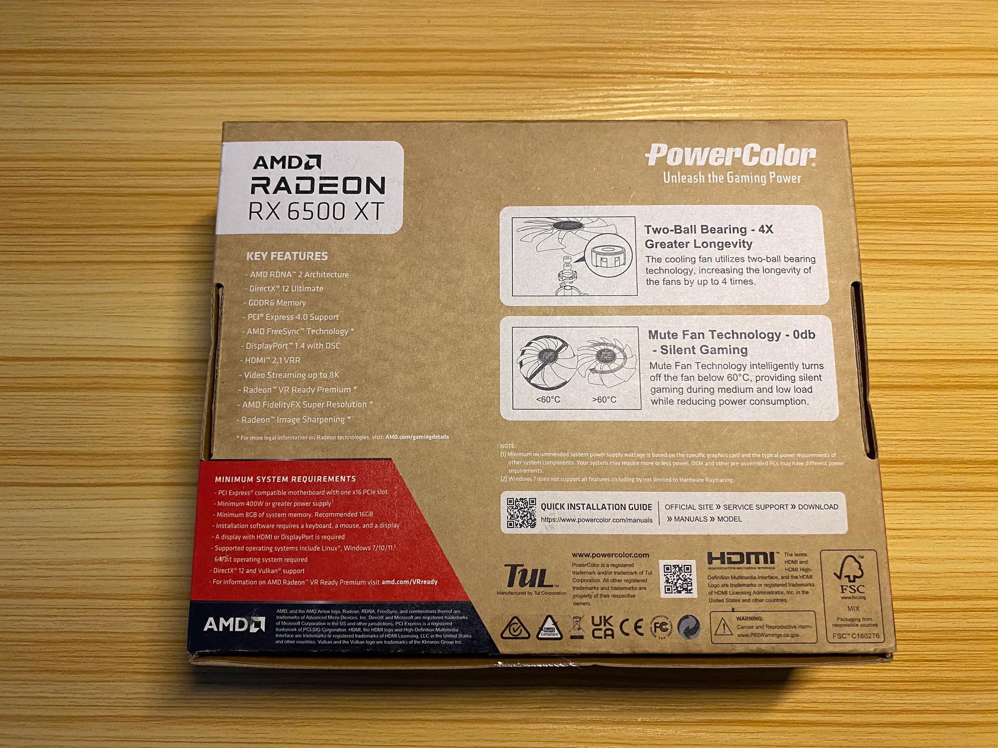 PowerColor AMD Radeon RX 6500 XT ITX
