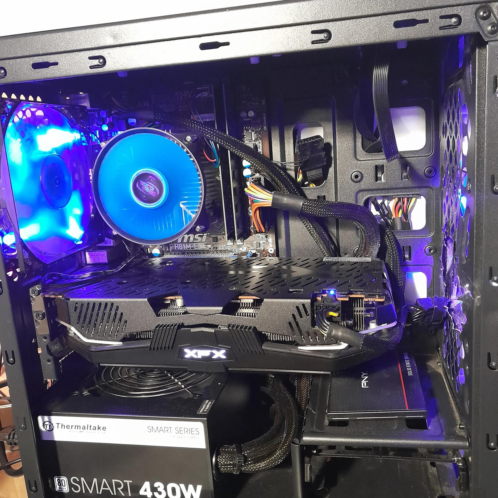 AAA gaming pc! i7-4790k with RX 5600XT and 222 gb SSD. BONUS 60HZ TV! Fortnite, MW3 2023 ready!