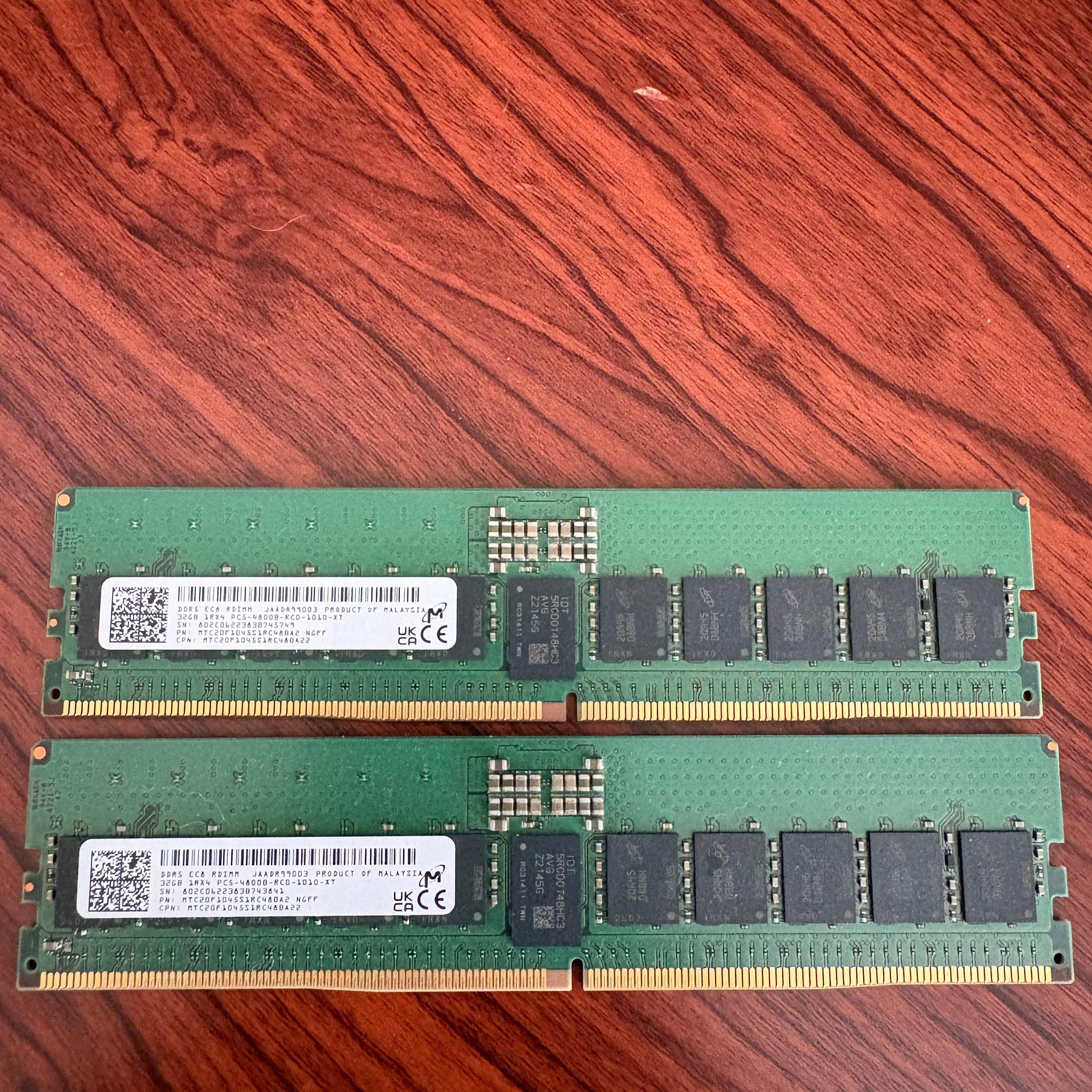 Micron 64GB EC8 RDIMM Server RAM Kit