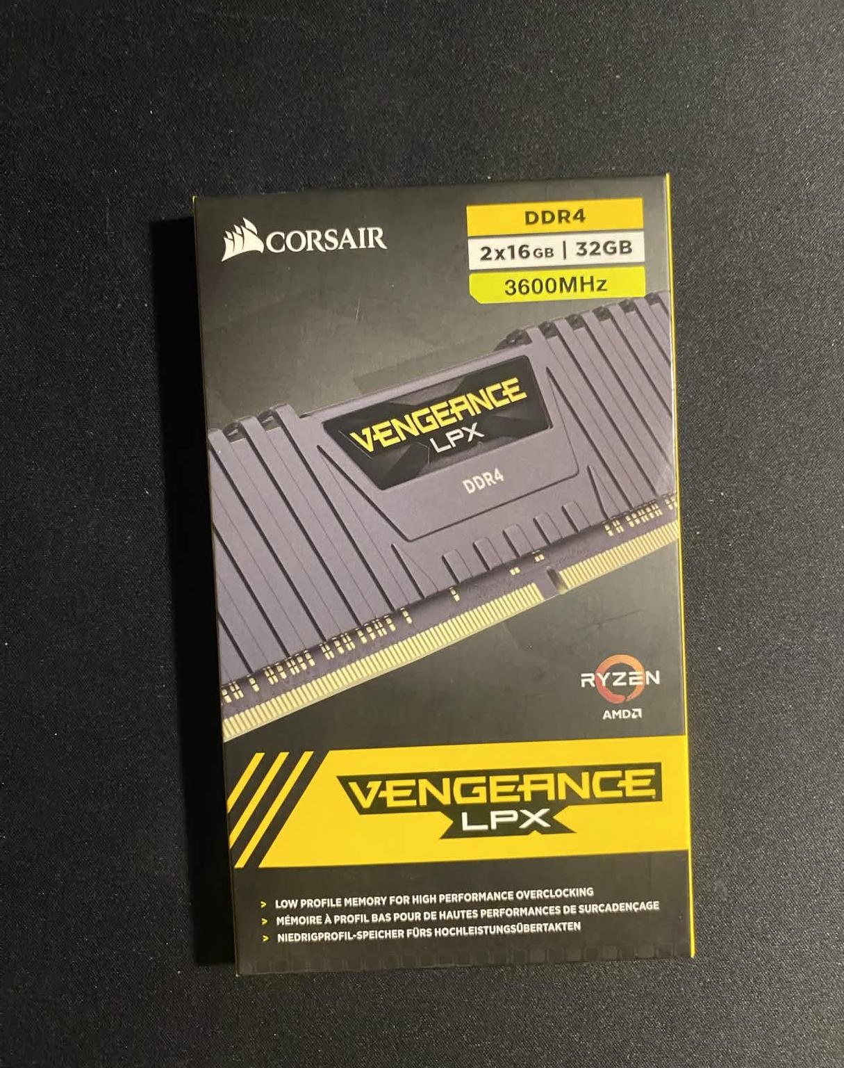 BRAND NEW UNOPENED 32GB CORSAIR DDR4 3600MHZ RAM