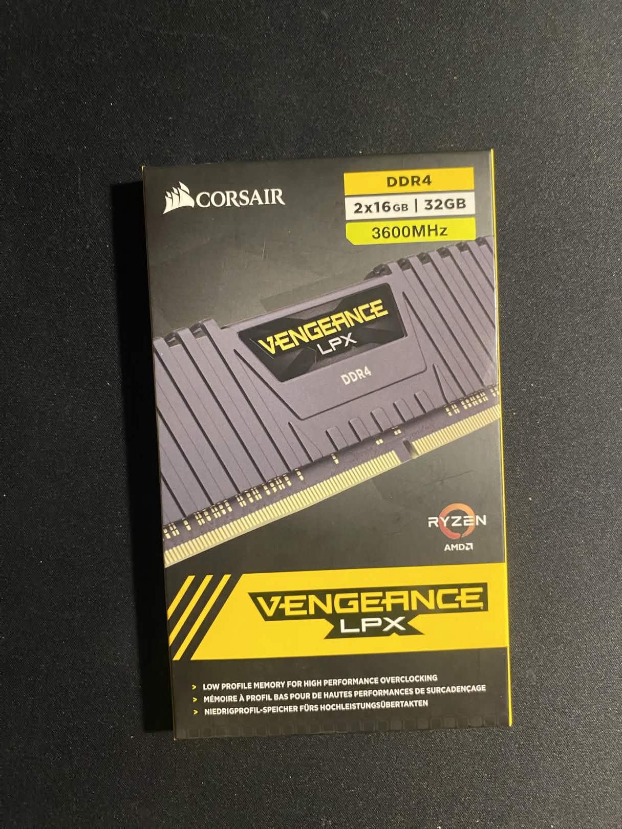 BRAND NEW UNOPENED 32GB CORSAIR DDR4 3600MHZ RAM