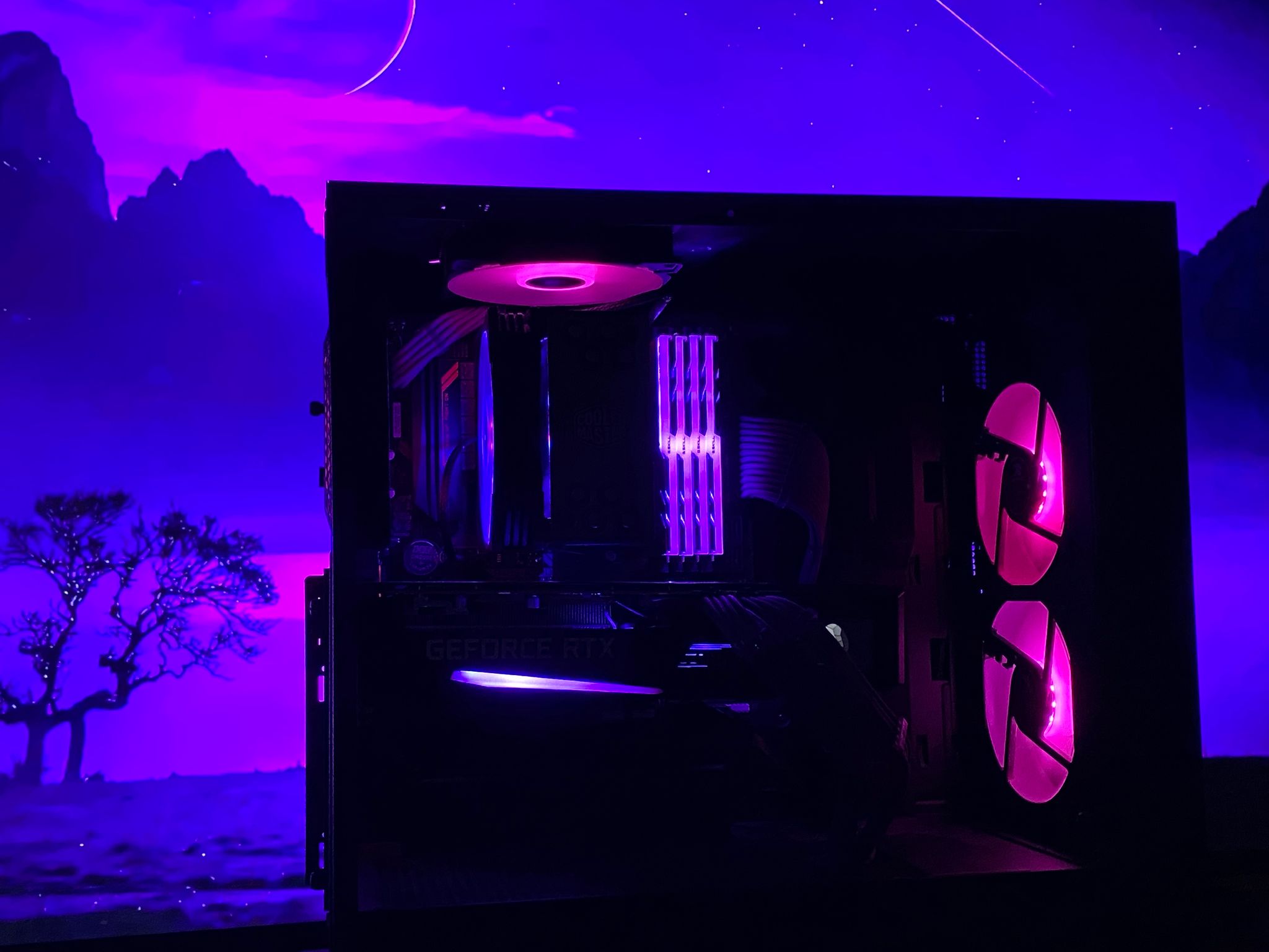 The Purple Rain (Custom PC, 32GB of RAM, 1.5TB's of storage, Ryzen 9 5900xt, RTX 3070 8GB)