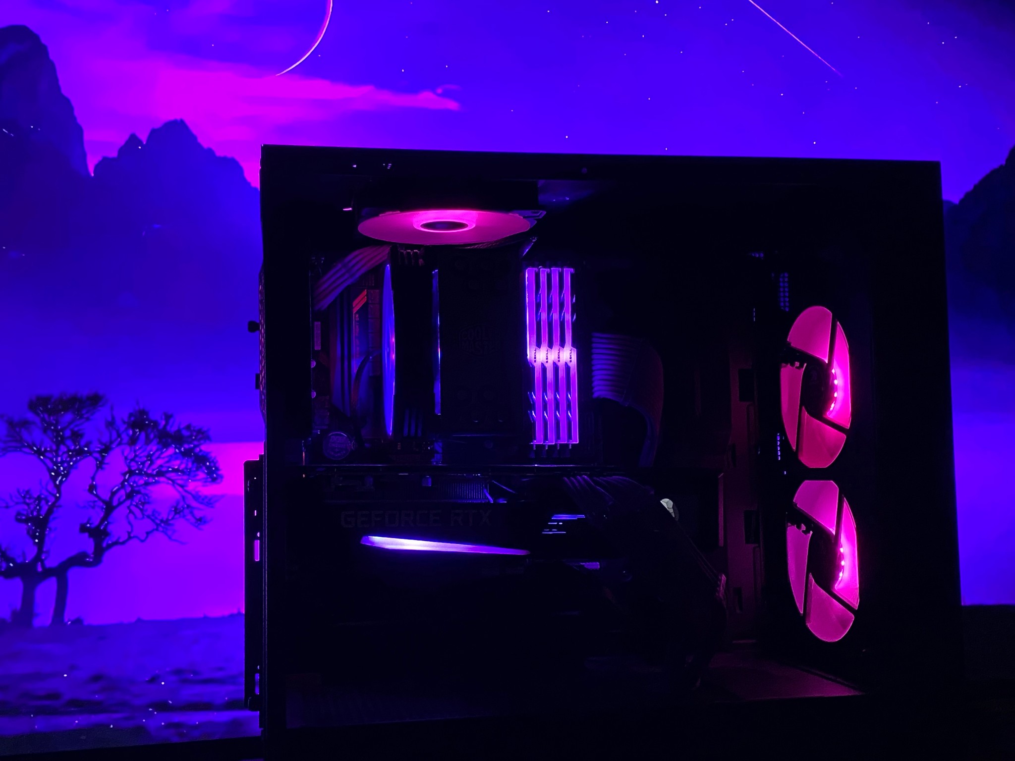 The Purple Rain (Custom PC, 32GB of RAM, 1.5TB's of storage, Ryzen 9 5900xt, RTX 3070 8GB)