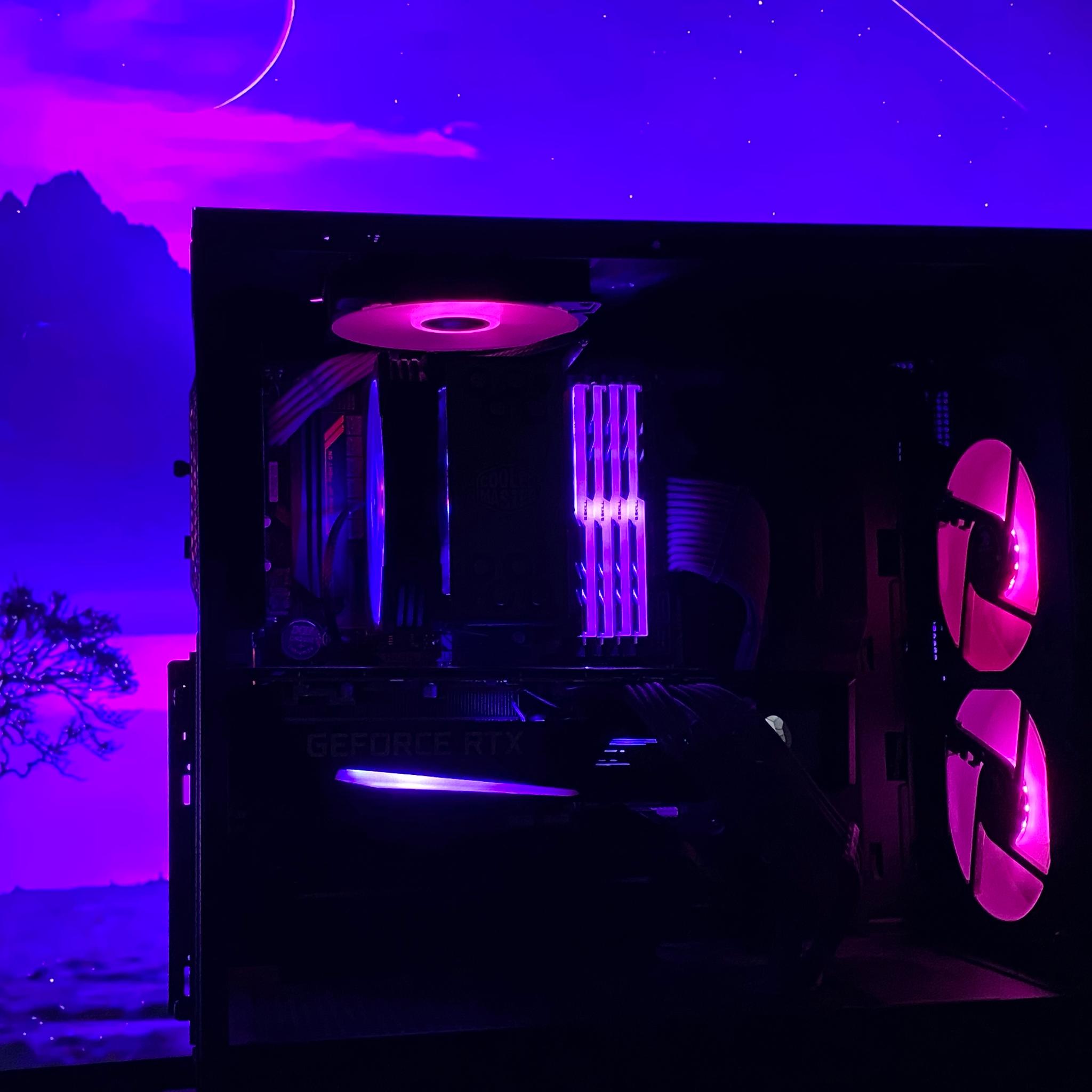 The Purple Rain (Custom PC, 32GB of RAM, 1.5TB's of storage, Ryzen 9 5900xt, RTX 3070 8GB)