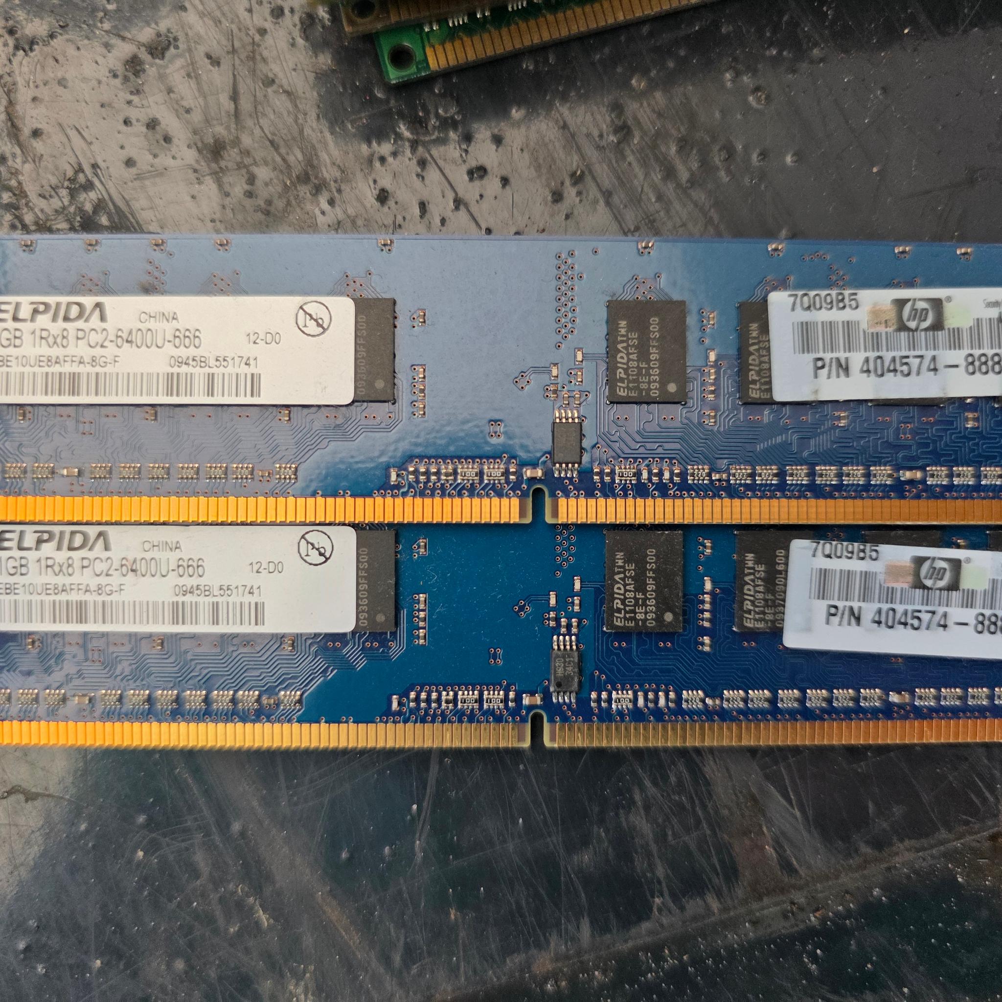 Samsung, Atech, Lenovo, HP, Elpida Used Memory Ram