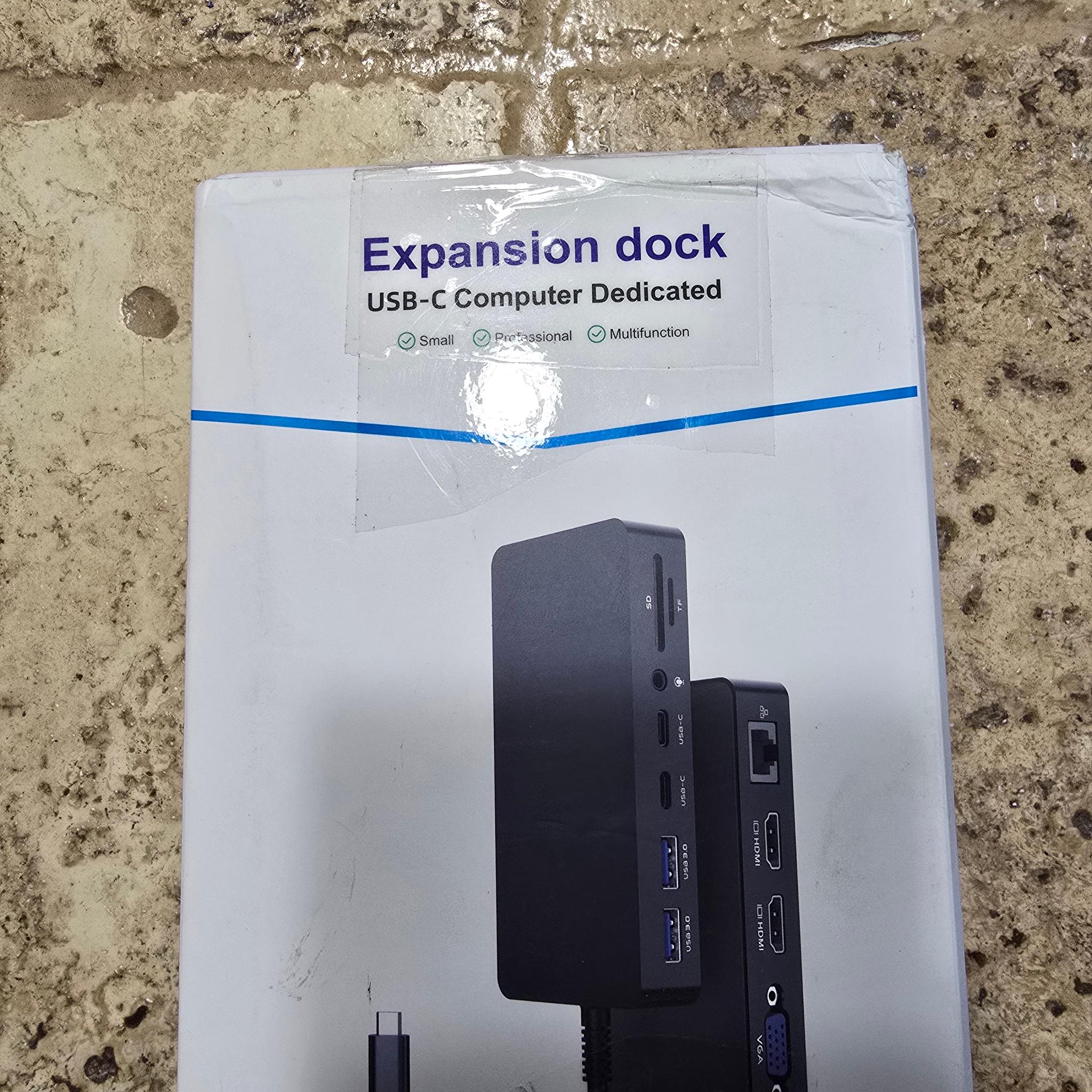 Thunderbolt 4 Dock Dual HDMI+VGA with Power Adapter Compatible with Surface Pro USB C MacBook