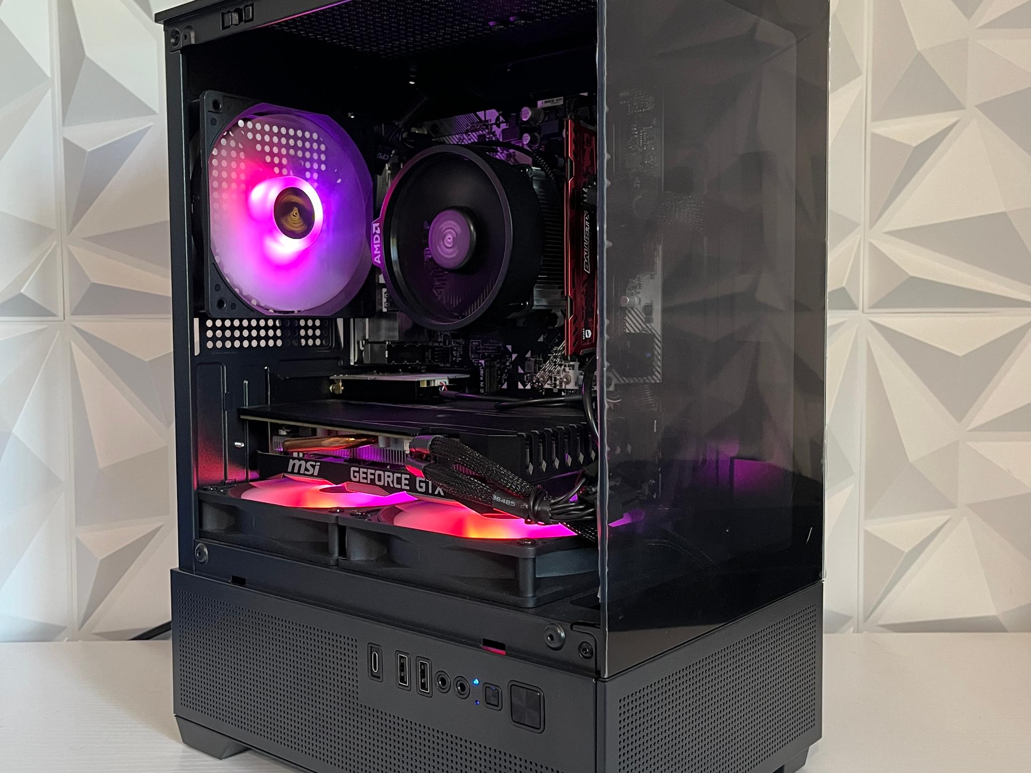 GTX 1660 6GB, Ryzen 5 2600, 8GB RAM | Black RGB Gaming Computer/PC