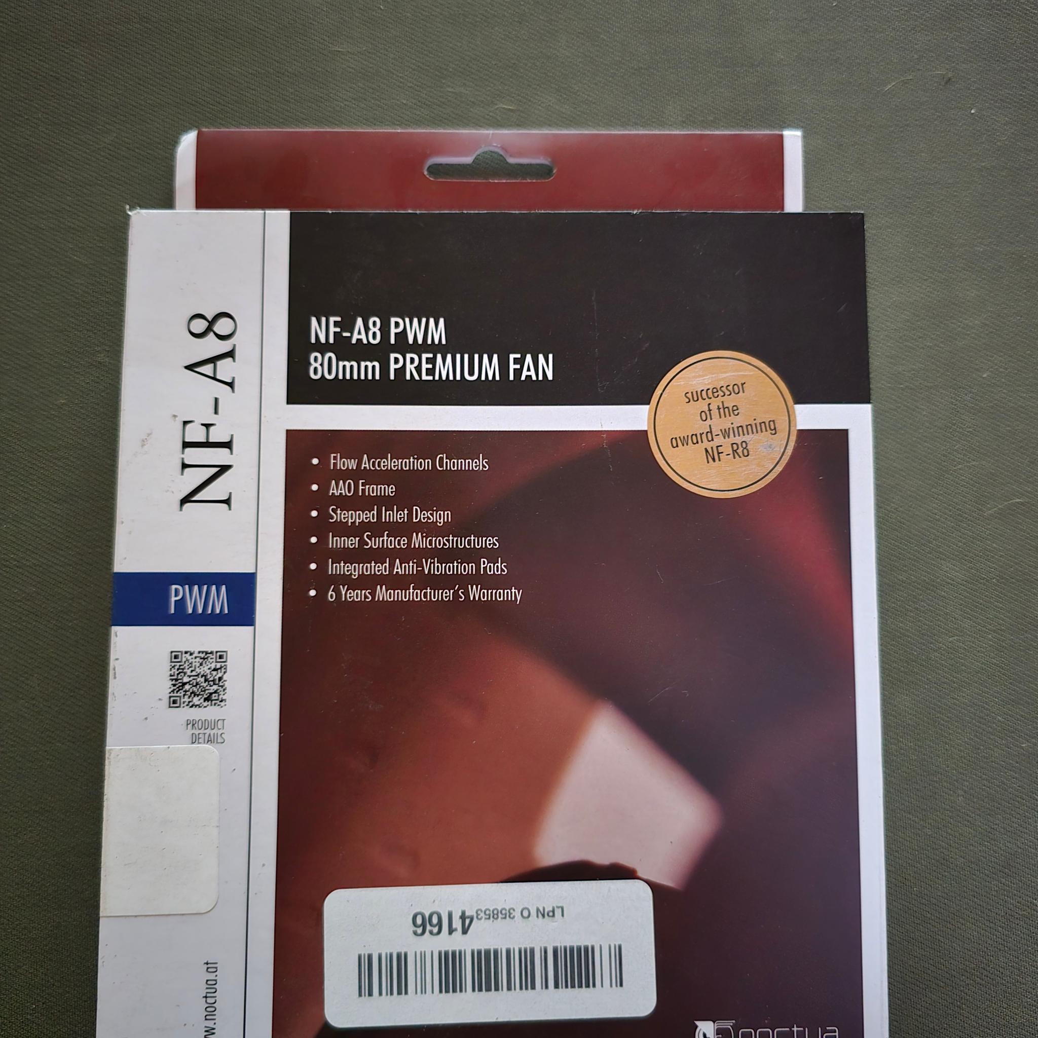 Noctua NF-A8 PWM, Premium Quiet Fan, 4-Pin (80mm, Brown) new