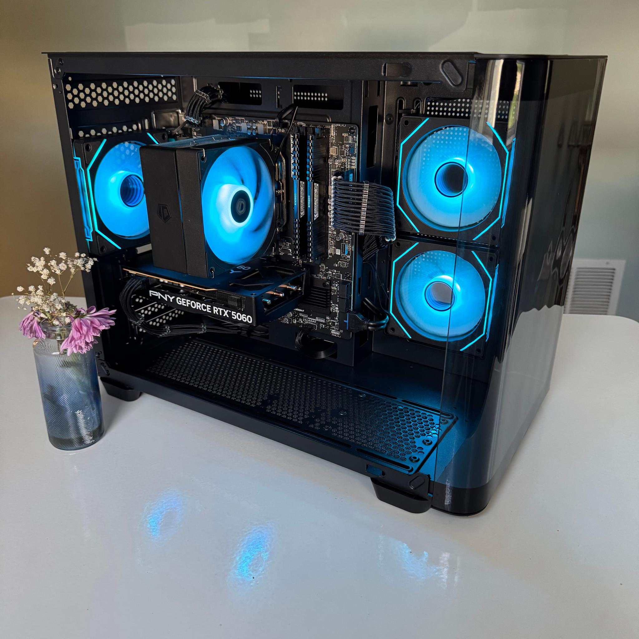 Black Gaming PC - 5060 8GB  - Ryzen 5 5600G  - 16GBs ram - 512GB Nvme