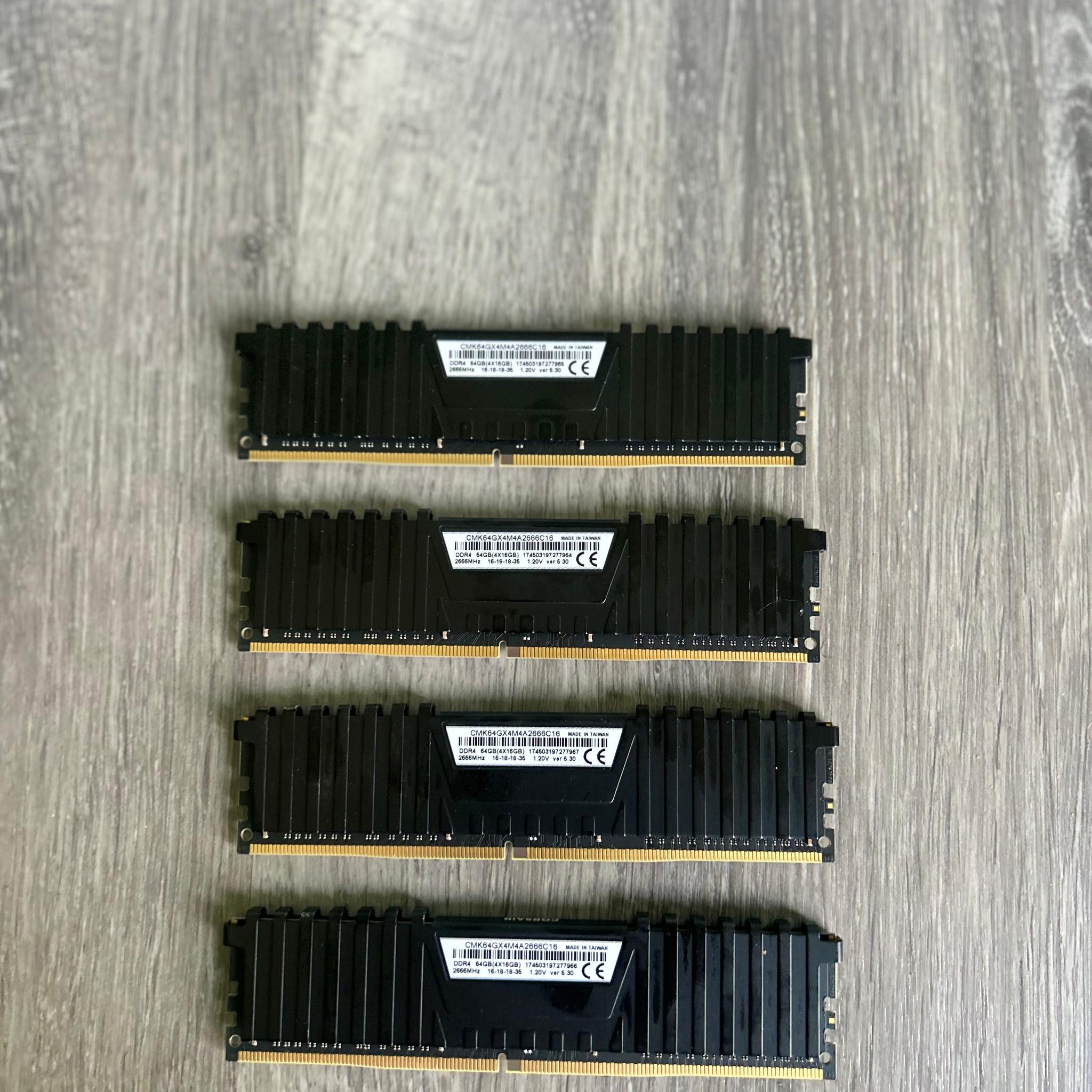 Corsair vengeance LPX 64gb (4x16) DDR4 ram