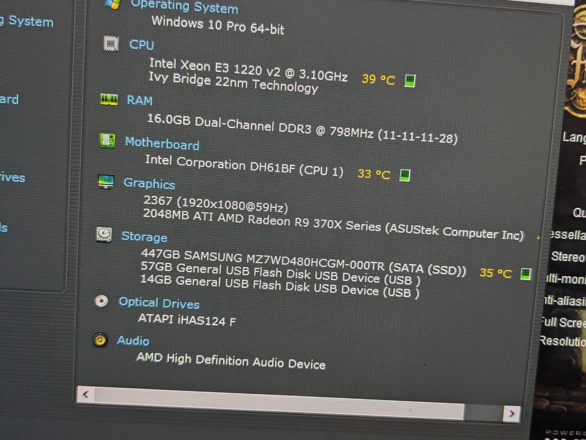SCRATCH AND DENT Xeon 1220v2 (Same as i5-3450), 16GB RAM, 480GB SSD, R9 370 2GB, Win10