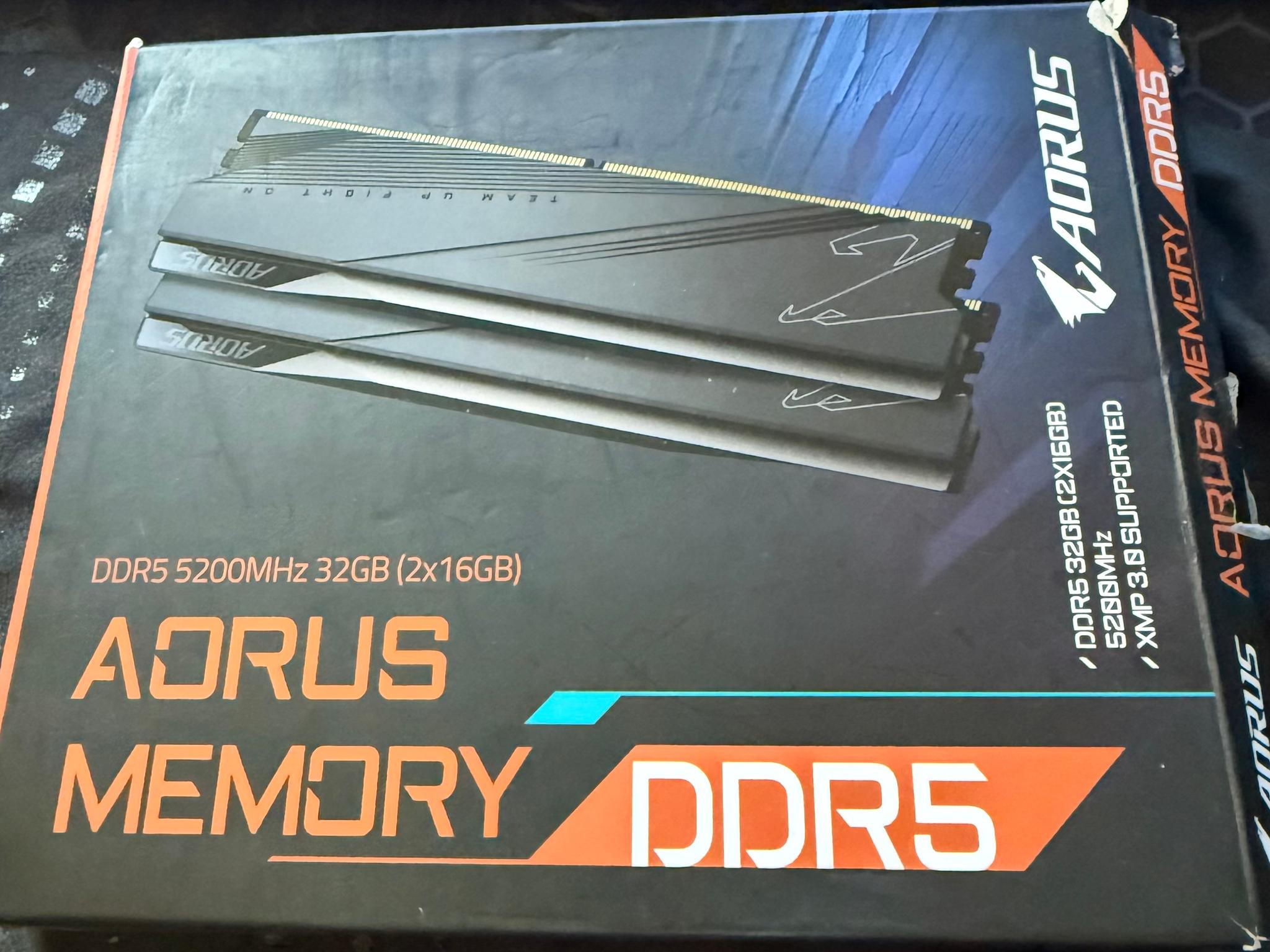 AORUS Memory DDR5 5200MHz 32GB Memory Kit, XMP 3.0