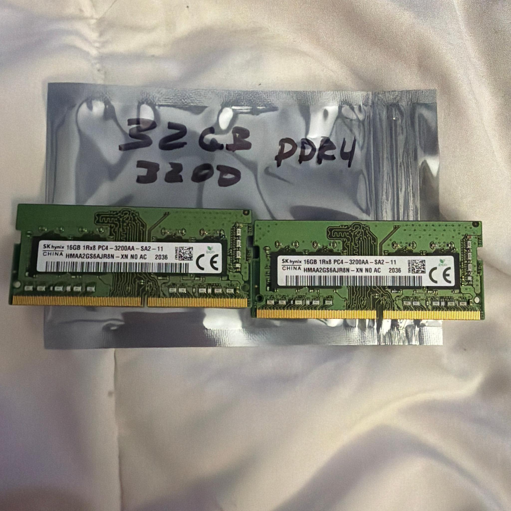 SK Hynix 32GB 3200mt/s DDR4 So-Dimm RAM dual channel kit