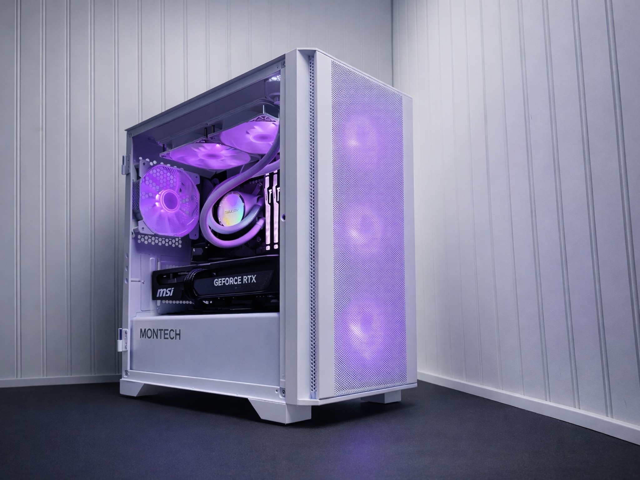 ARCTIC AIR | RTX 5070 12GB | Ryzen 7 7700 | 16GB DDR5 6000 | 1TB NVMe |  White & Black Gaming PC