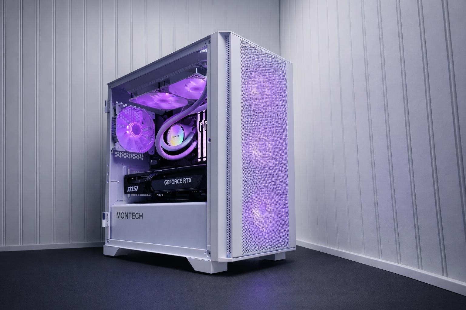 ARCTIC AIR | RTX 5070 12GB | Ryzen 7 7700 | 16GB DDR5 6000 | 1TB NVMe |  White & Black Gaming PC