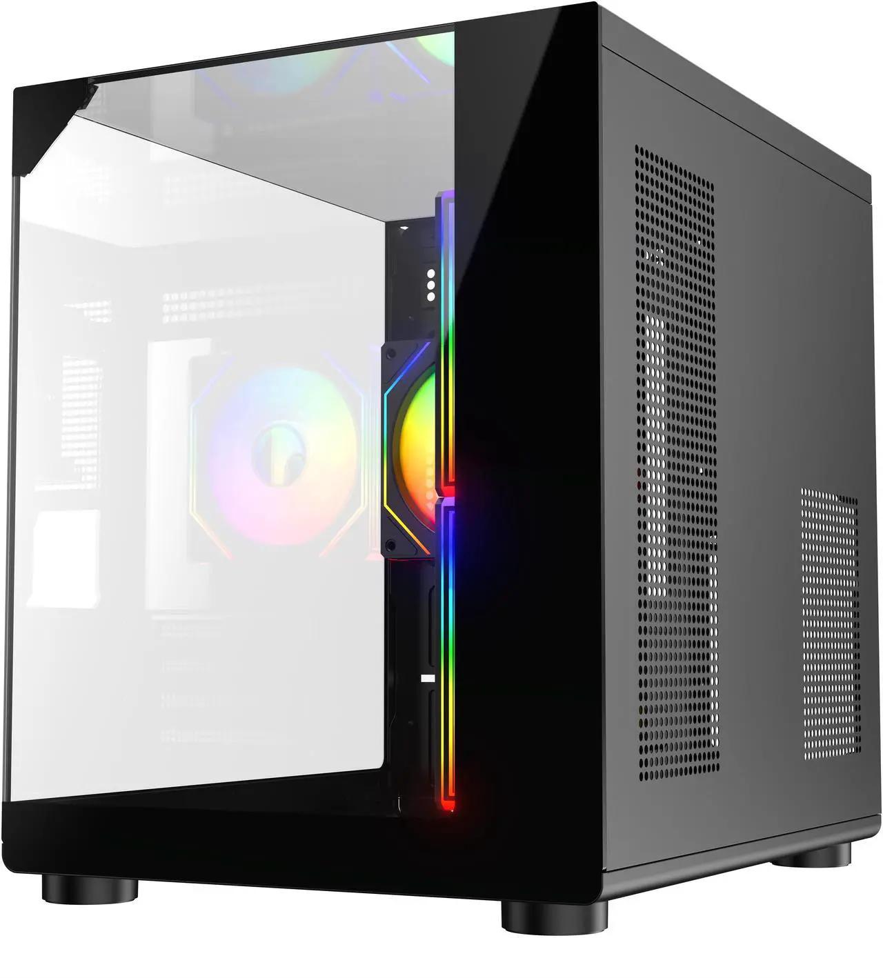 3 glass panel infinity fan case x3 120mm fans
