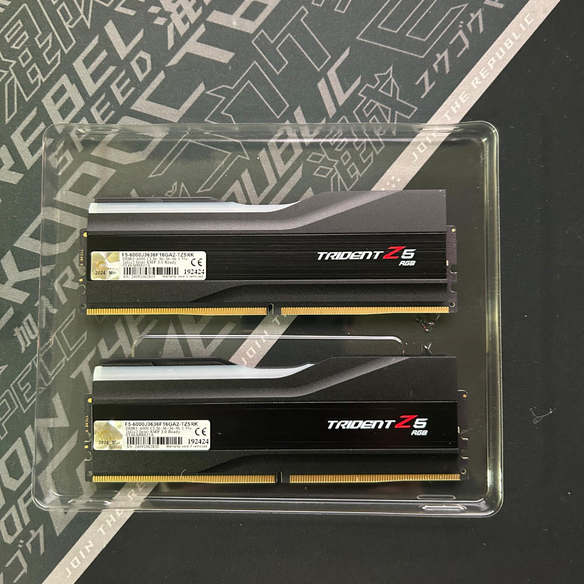 Gskill Trident Z5 RGB DDR5 32GB (2 X 16GB) 6000MT/s CL36